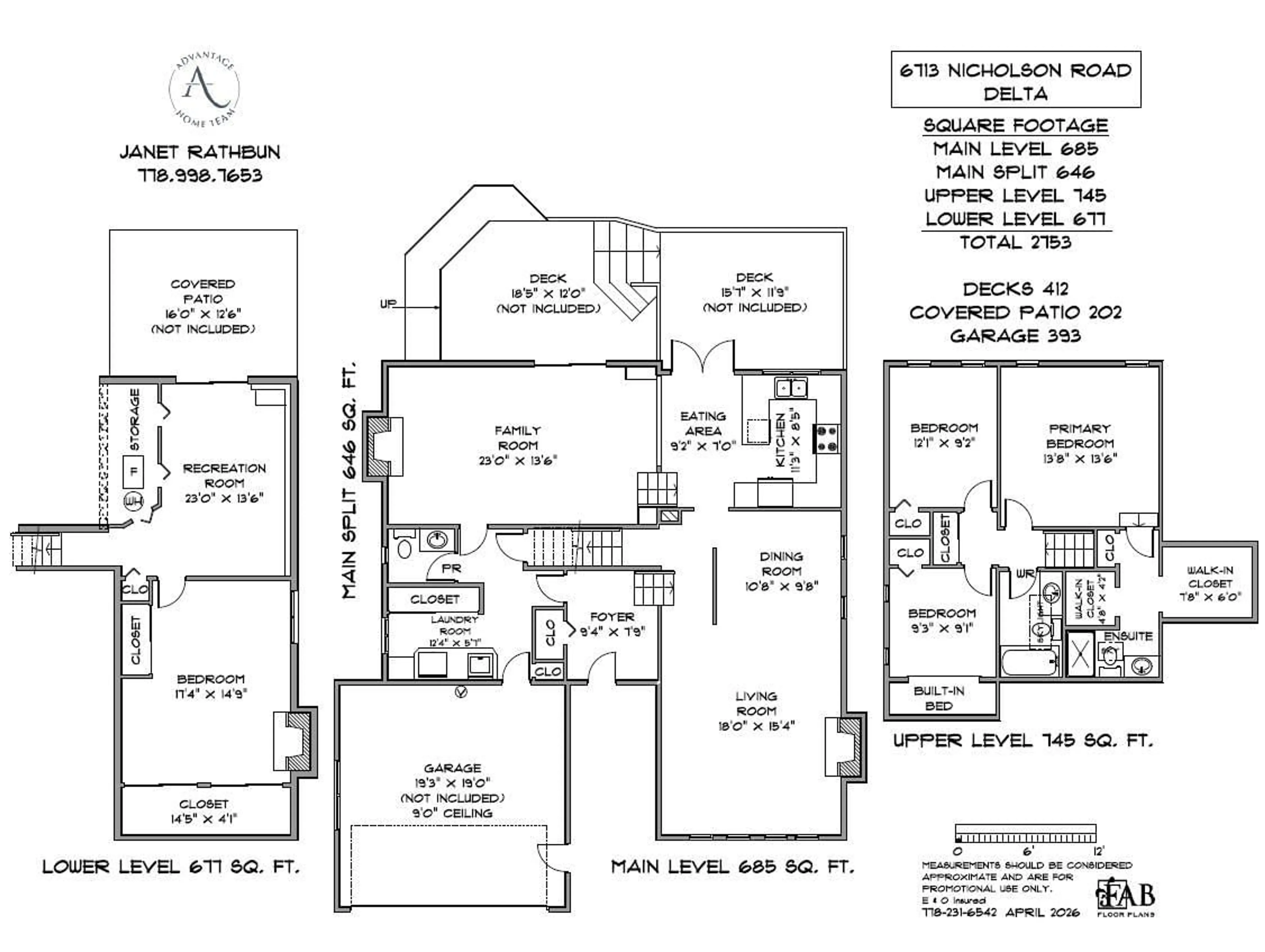 Floor plan for 6713 NICHOLSON ROAD, Delta British Columbia V4E2T2