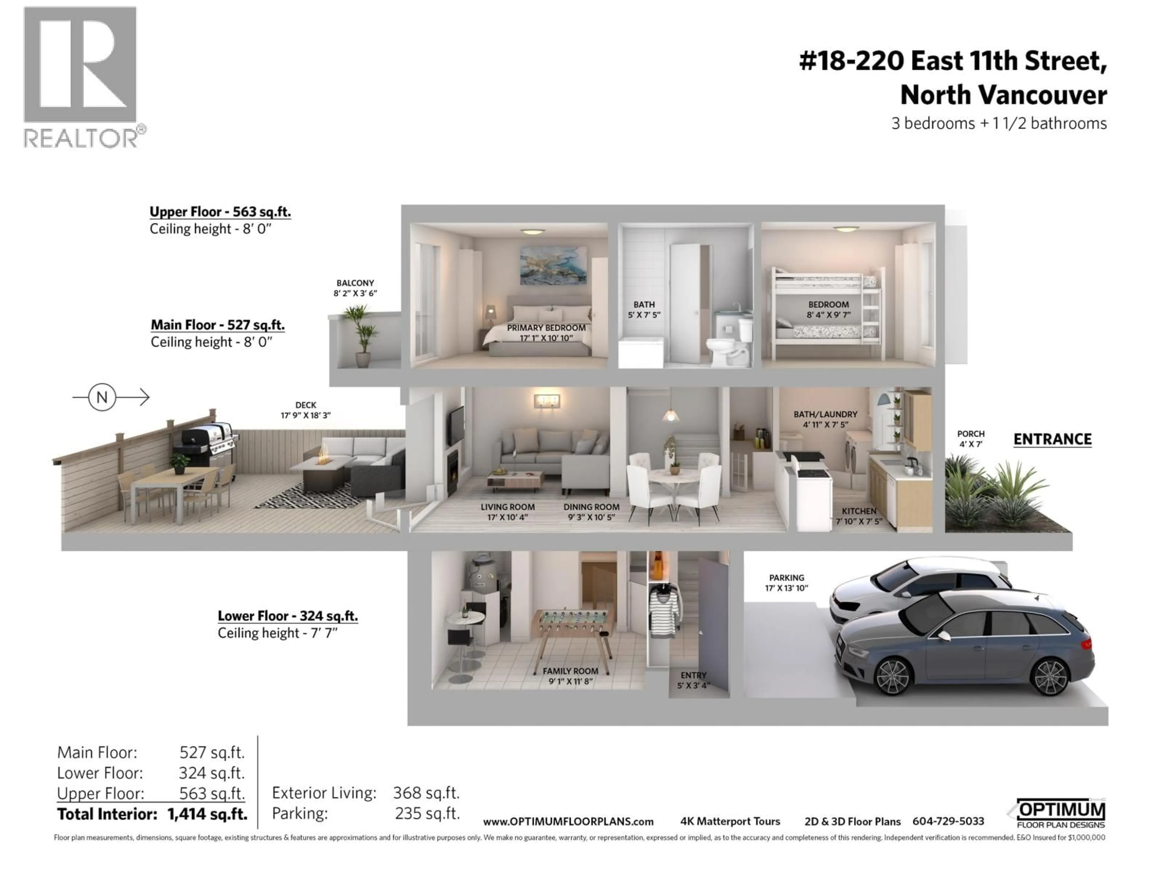 Floor plan for 18 - 220 11TH STREET, North Vancouver British Columbia V7L2G7