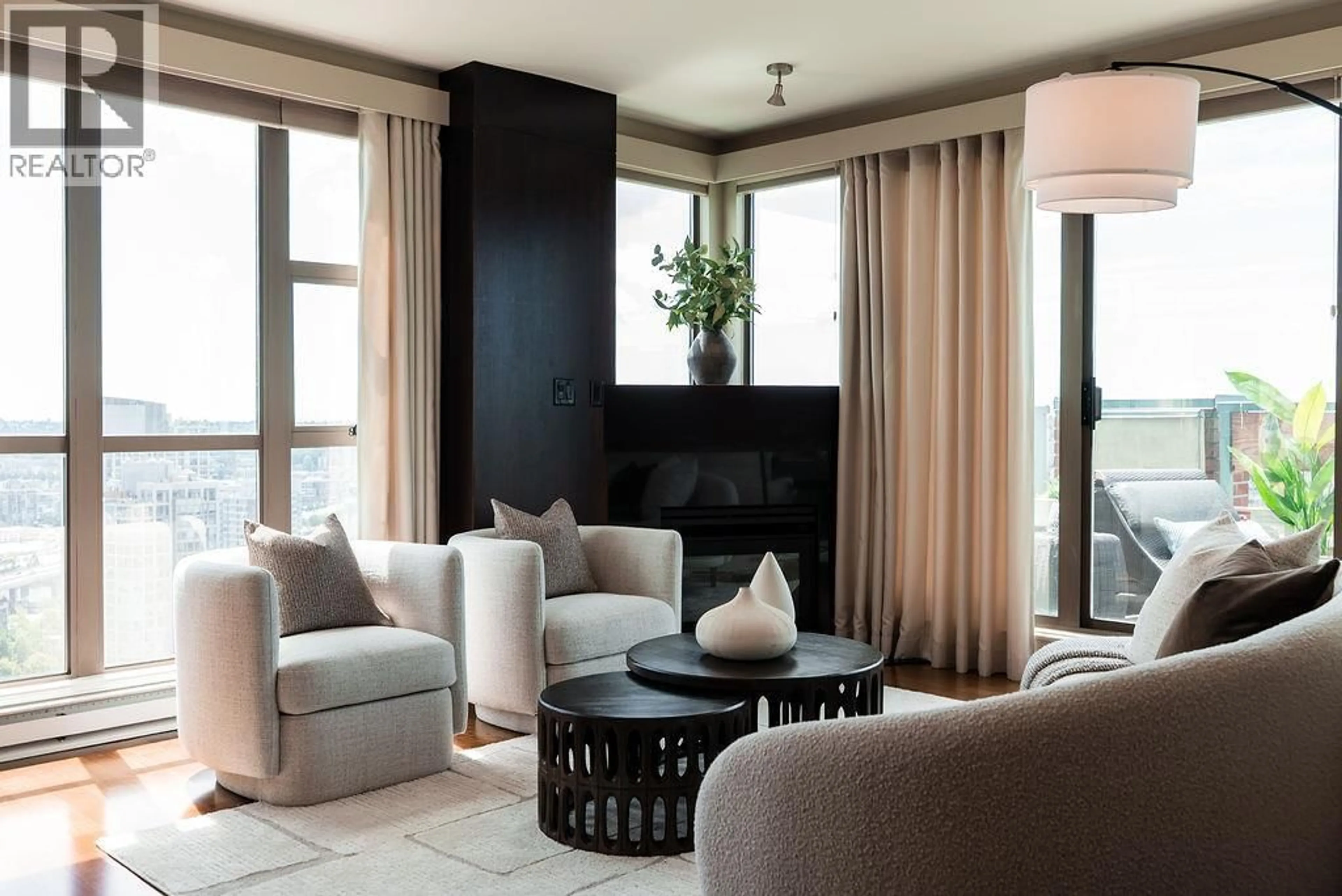 Living room with furniture, unknown for 3402 - 939 HOMER STREET, Vancouver British Columbia V6B2W6