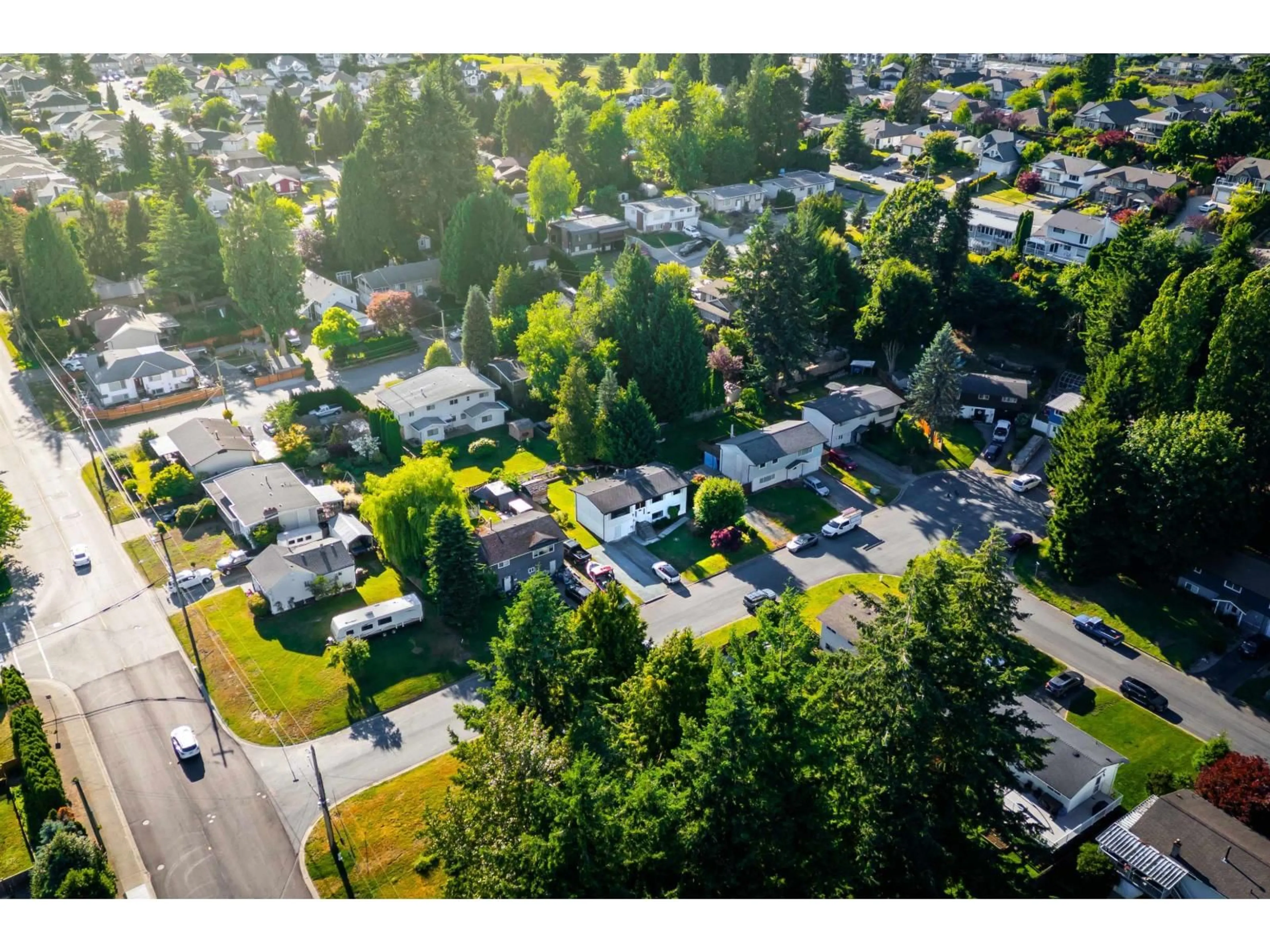 A pic from outside/outdoor area/front of a property/back of a property/a pic from drone, street for 8237 VIOLA PLACE, Mission British Columbia V2V5P3