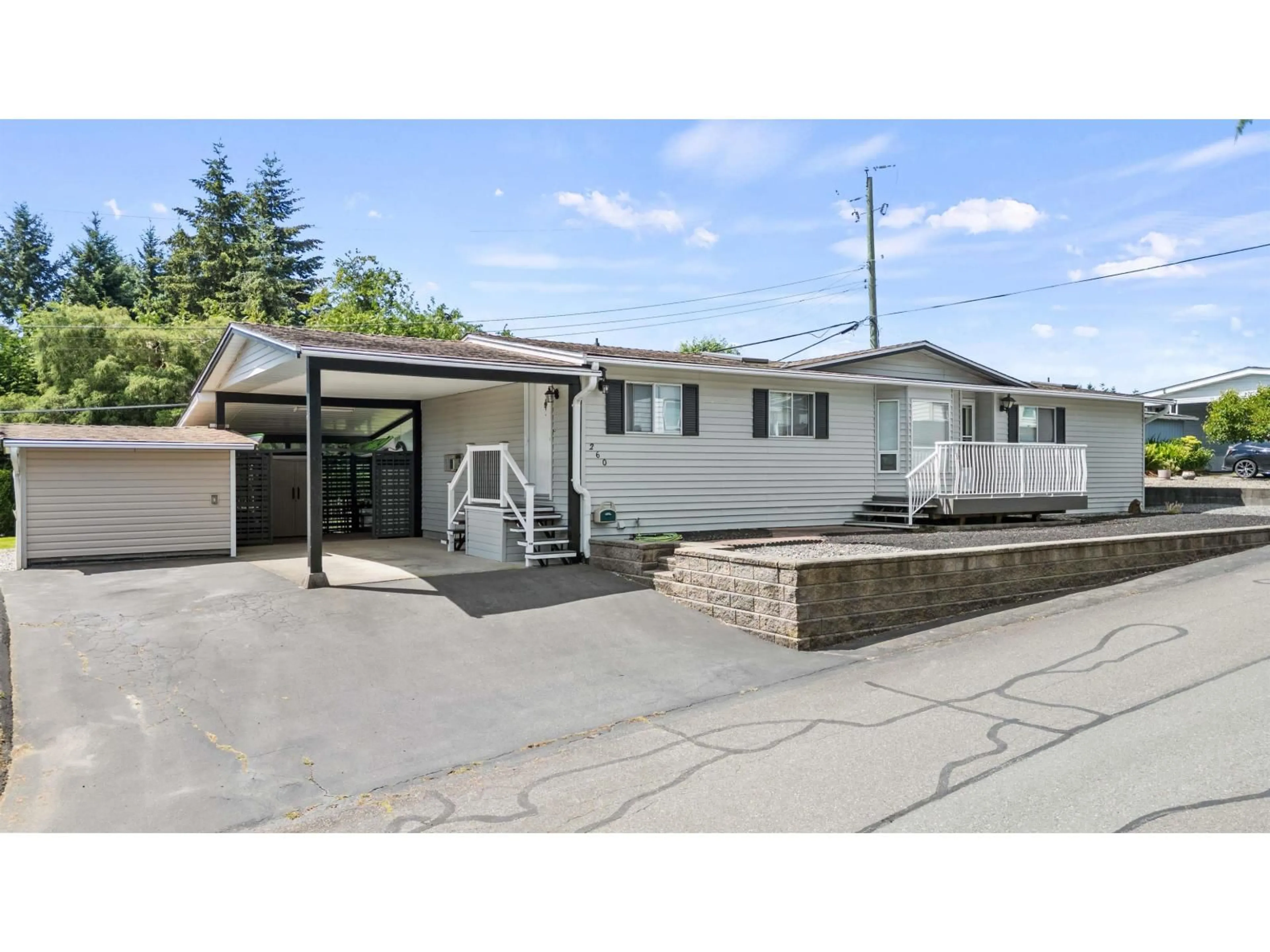 Home with vinyl exterior material, street for 260 - 27111 0 AVENUE, Langley British Columbia V4W2T6