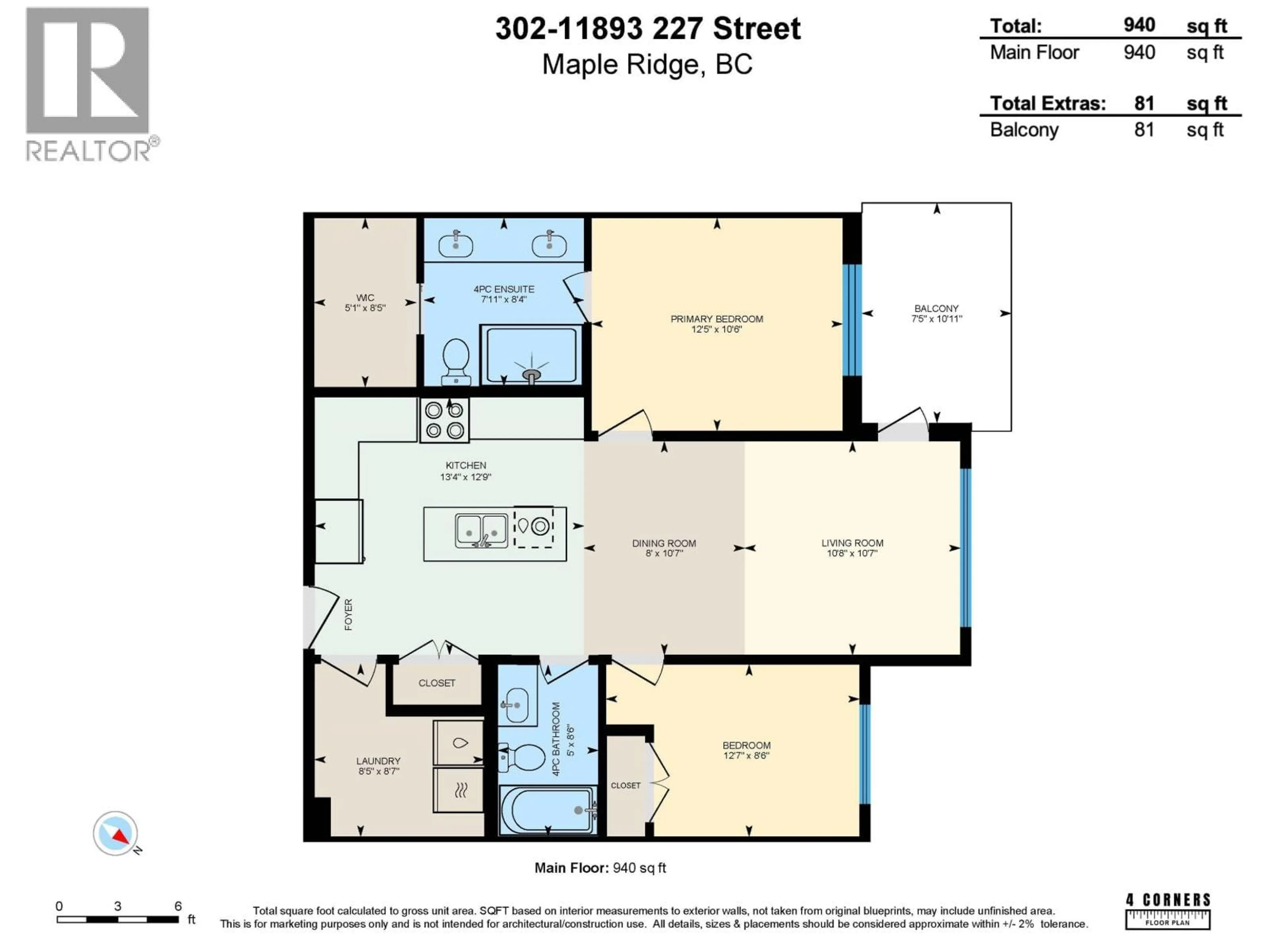 Floor plan for 302 - 11893 227 STREET, Maple Ridge British Columbia V2X6H9