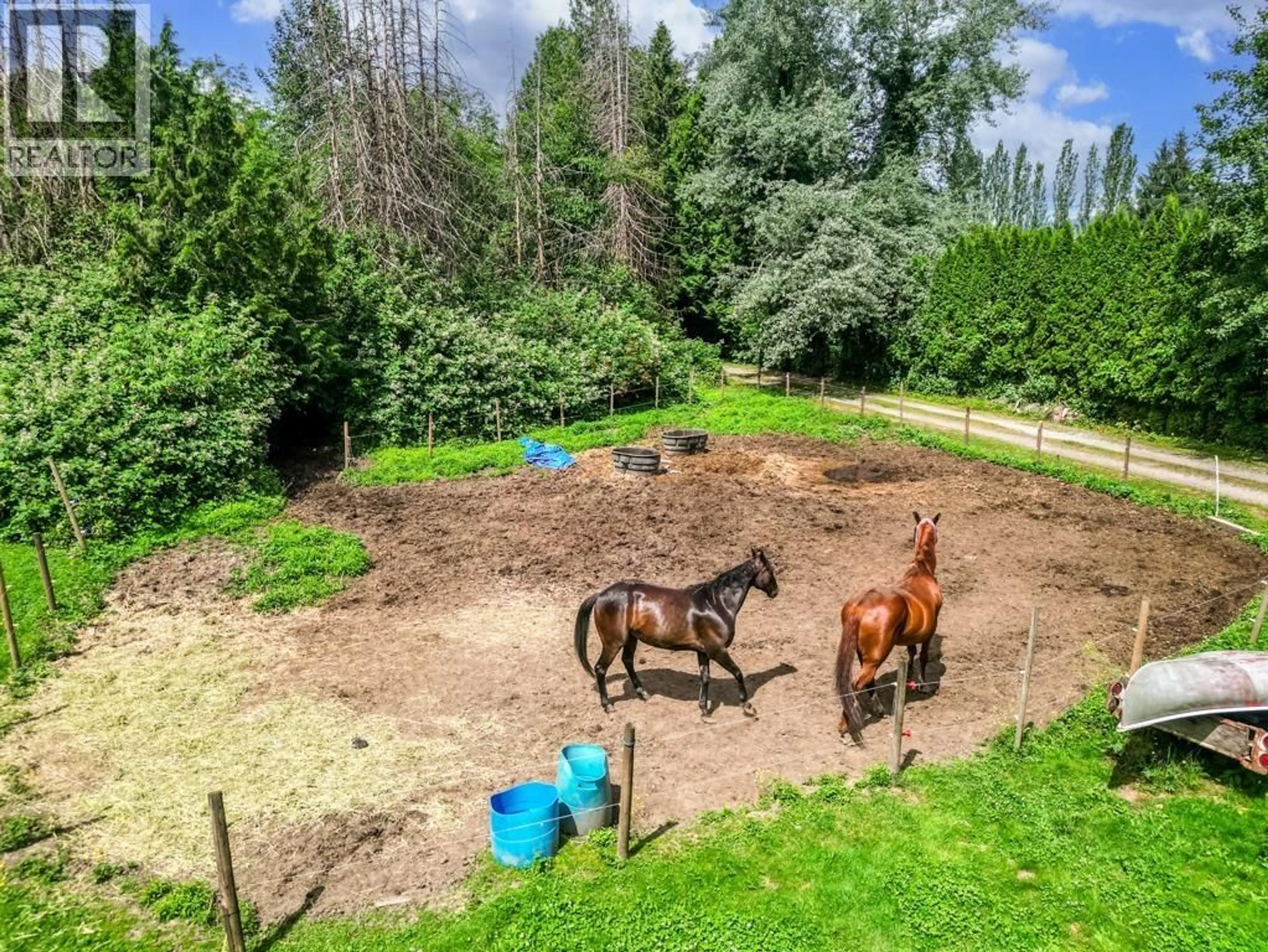 A pic from outside/outdoor area/front of a property/back of a property/a pic from drone, forest/trees view for 12478 248 STREET, Maple Ridge British Columbia V4R1K1