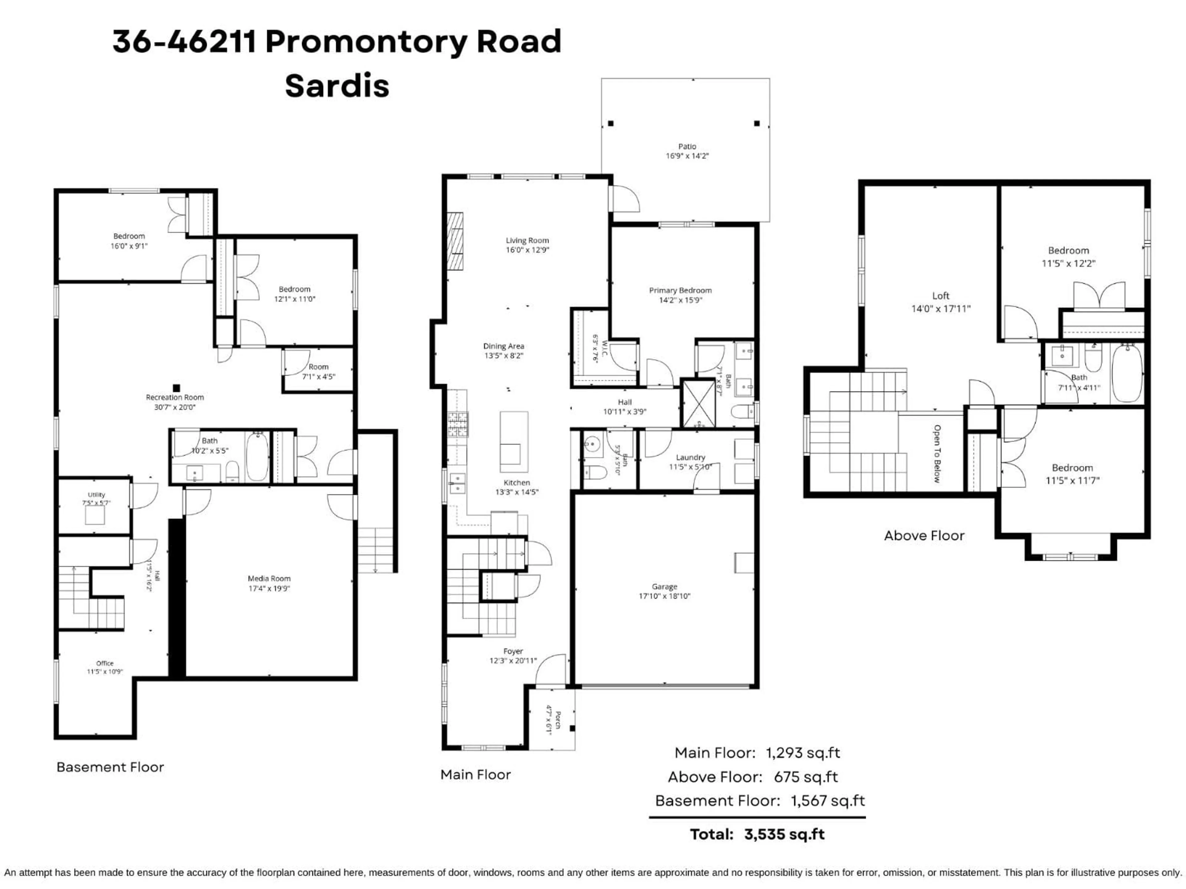 Floor plan for 36 - 46211 PROMONTORY ROAD, Chilliwack British Columbia V2R6E4