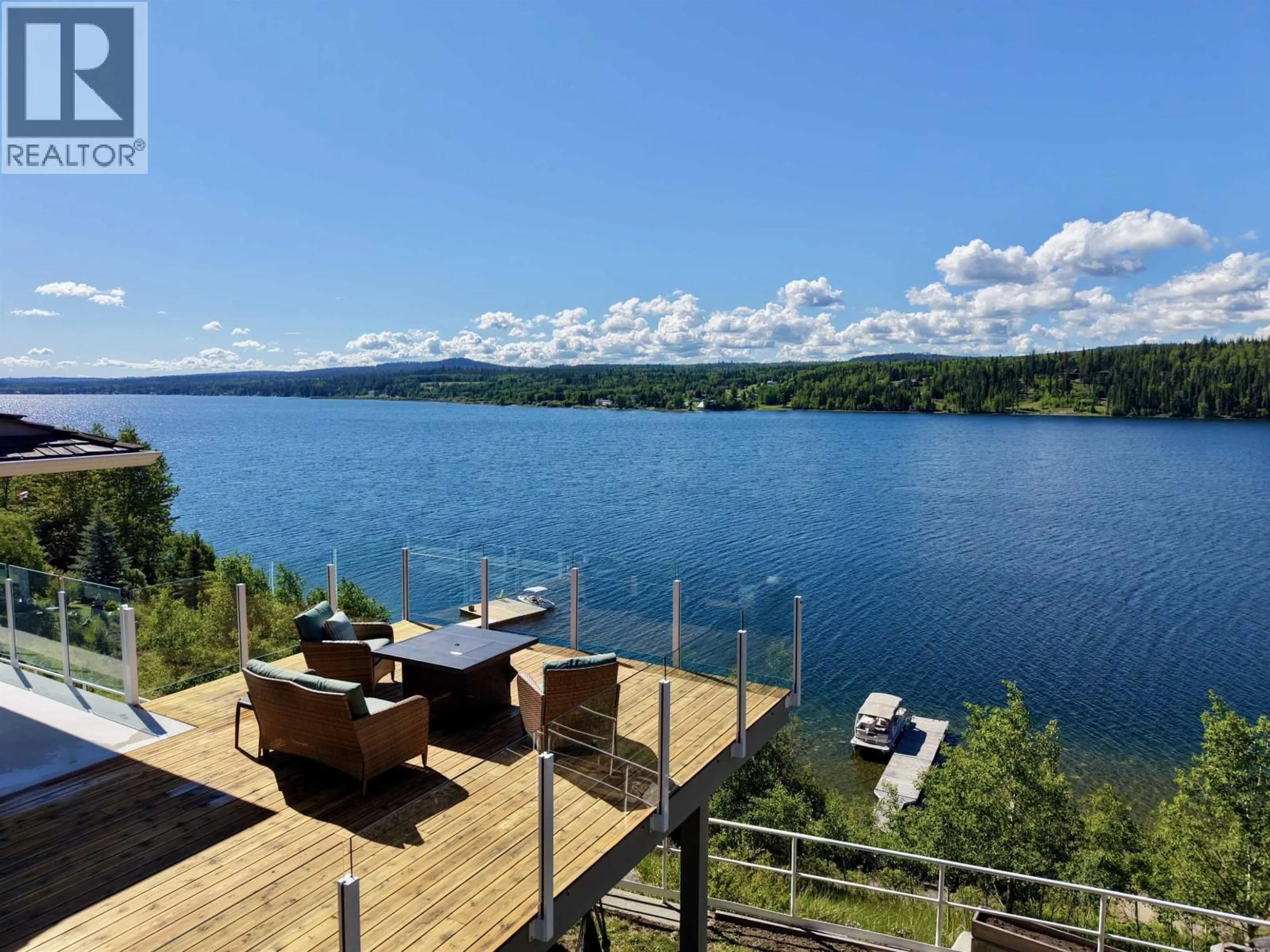 A pic from outside/outdoor area/front of a property/back of a property/a pic from drone, water/lake/river/ocean view for 6168 LAKESHORE DRIVE, Horse Lake British Columbia V0K2E3