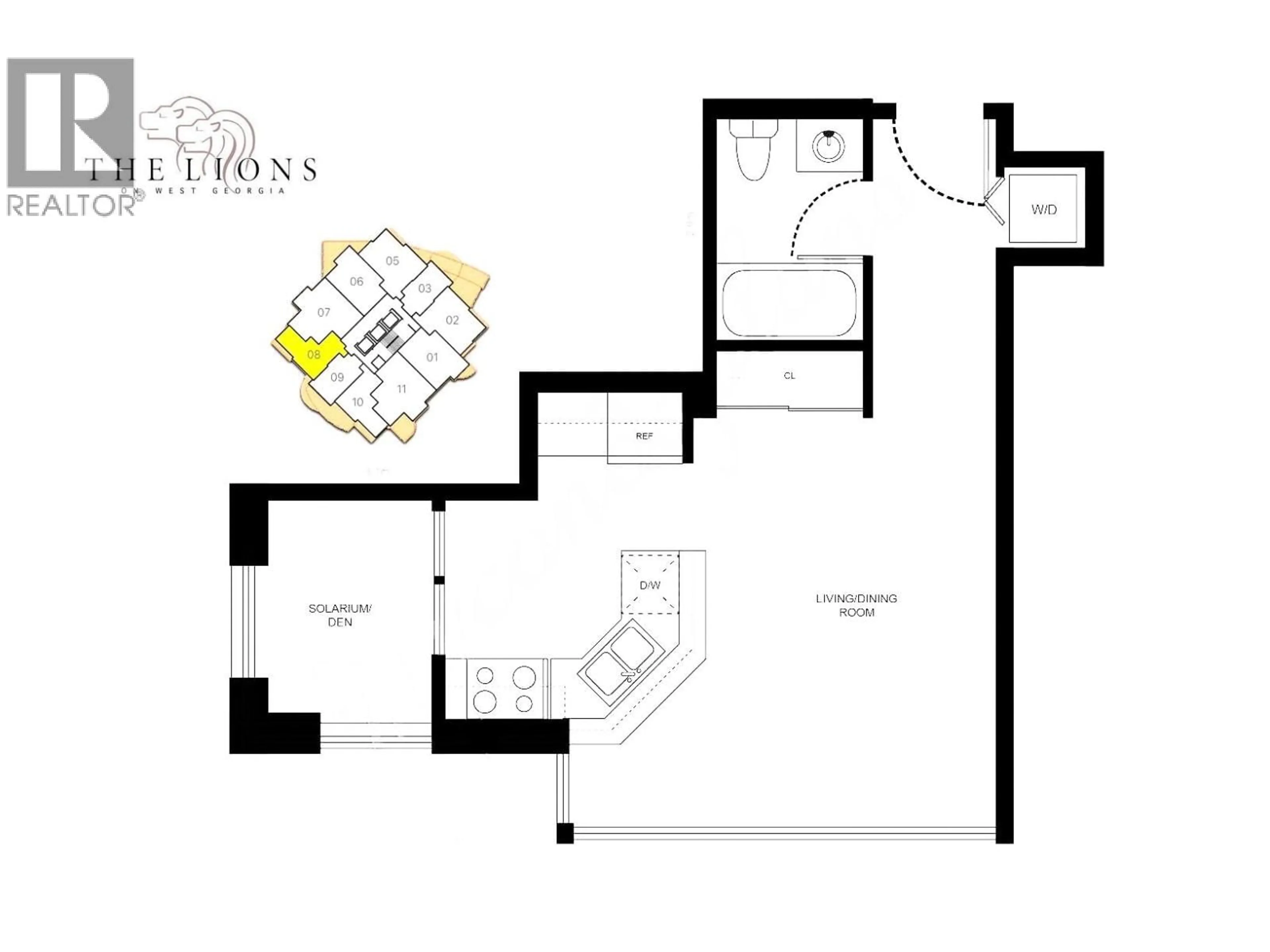 Floor plan for 1208 - 1331 ALBERNI STREET, Vancouver British Columbia V6E4S1