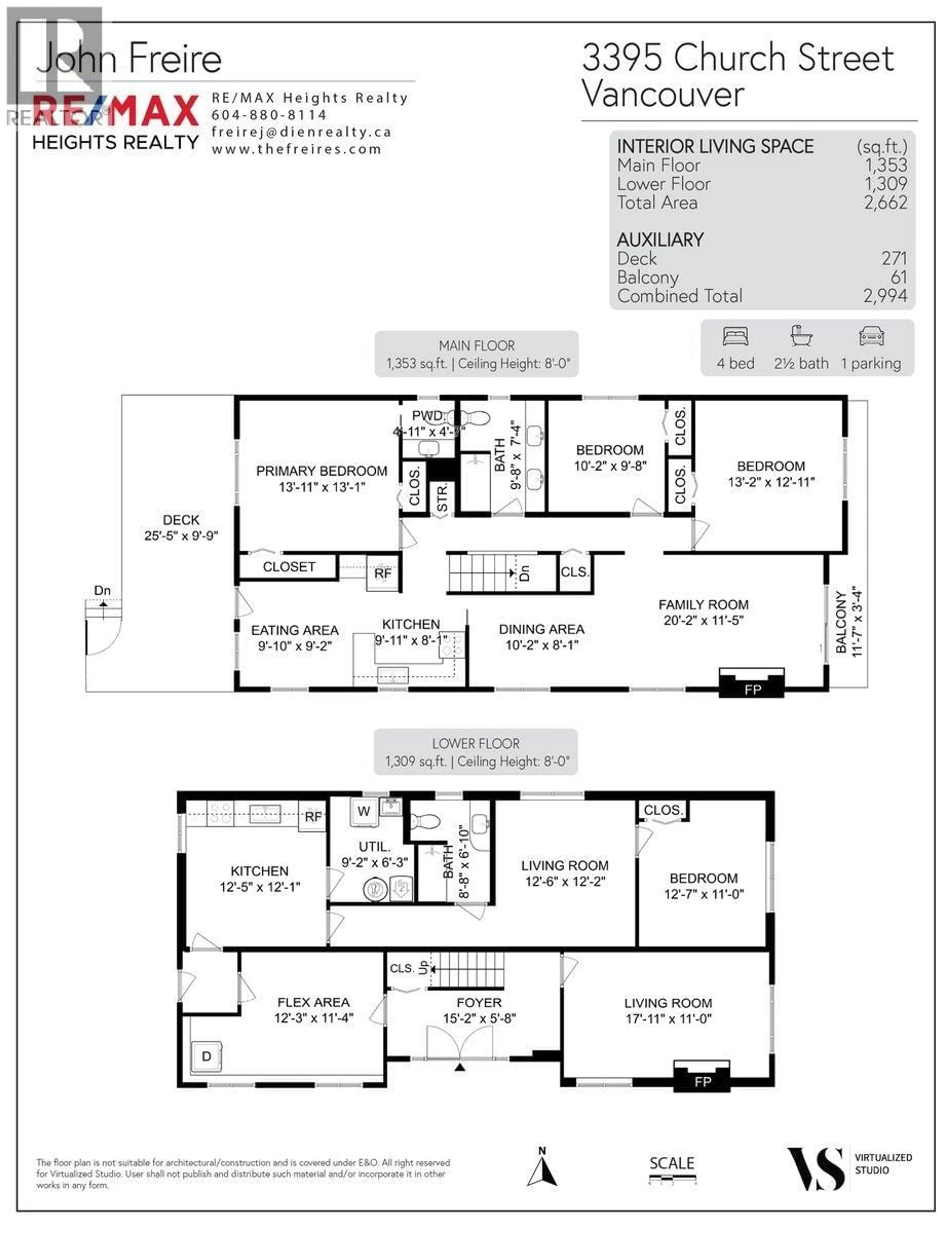 Floor plan for 3395 CHURCH STREET, Vancouver British Columbia V5R4W7