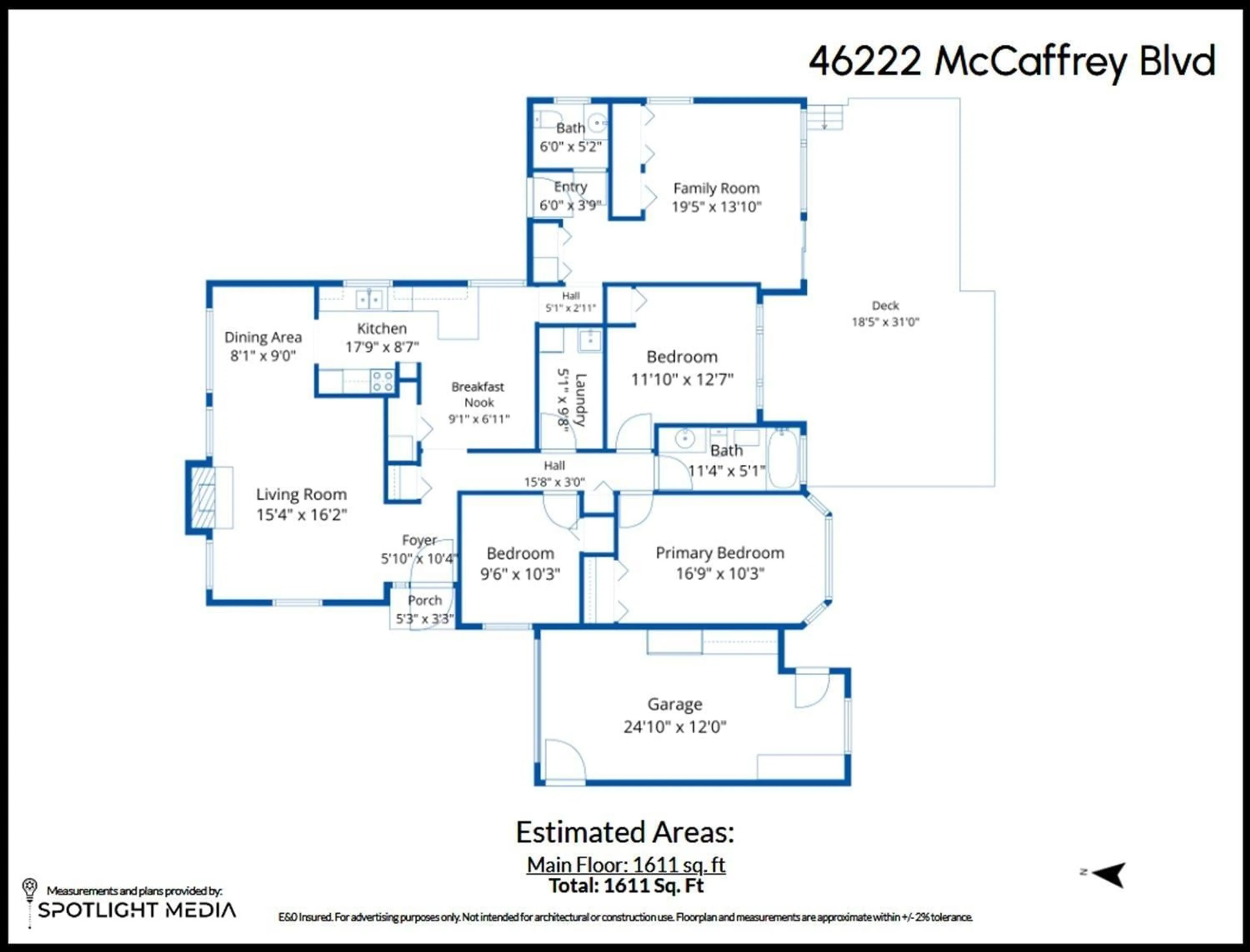 Floor plan for 46222 MCCAFFREY BOULEVARD, Chilliwack British Columbia V2P1E1