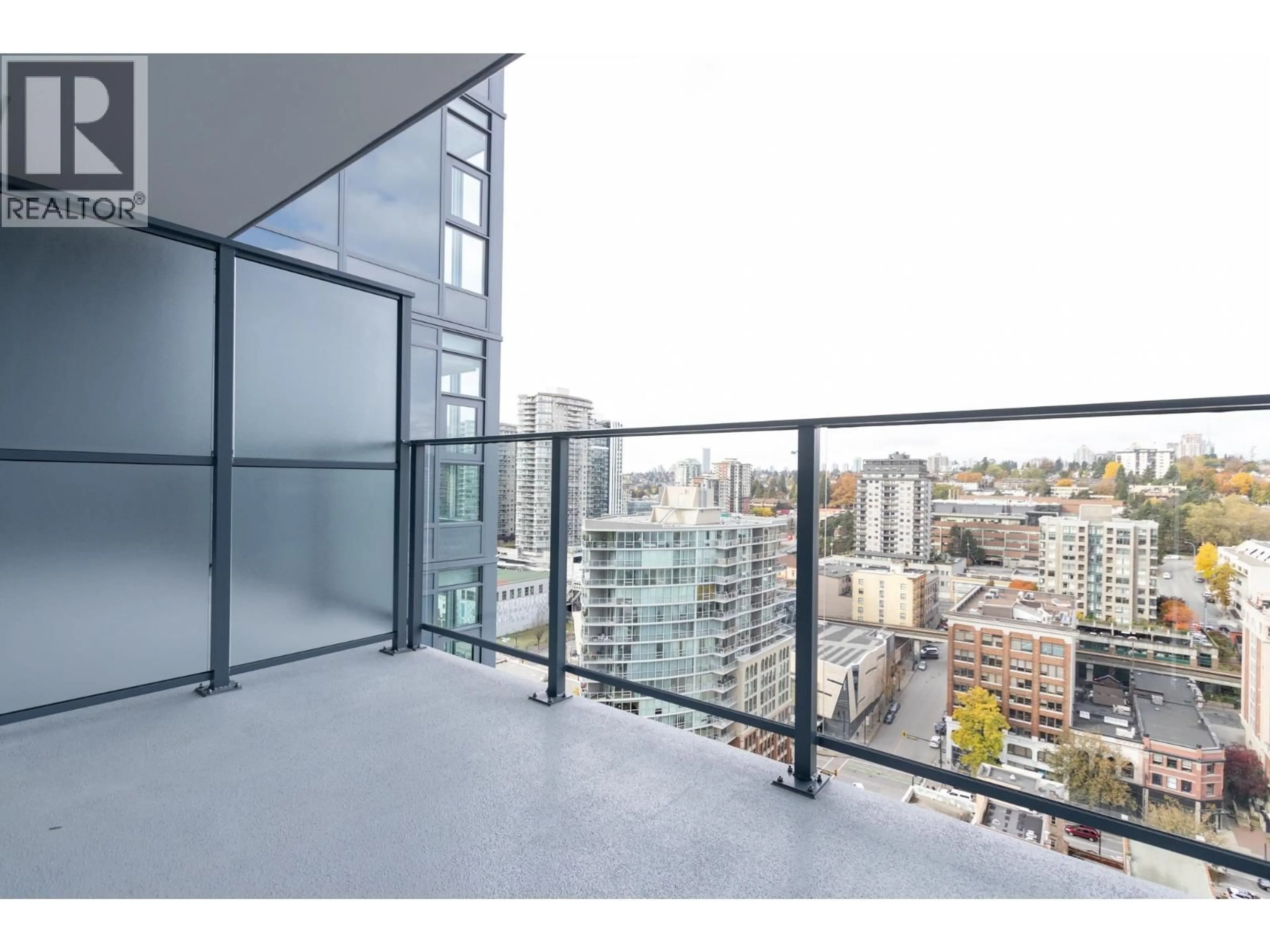 Balcony in the apartment, city buildings view from balcony for 1704 - 680 QUAYSIDE DRIVE, New Westminster British Columbia V3M0P2
