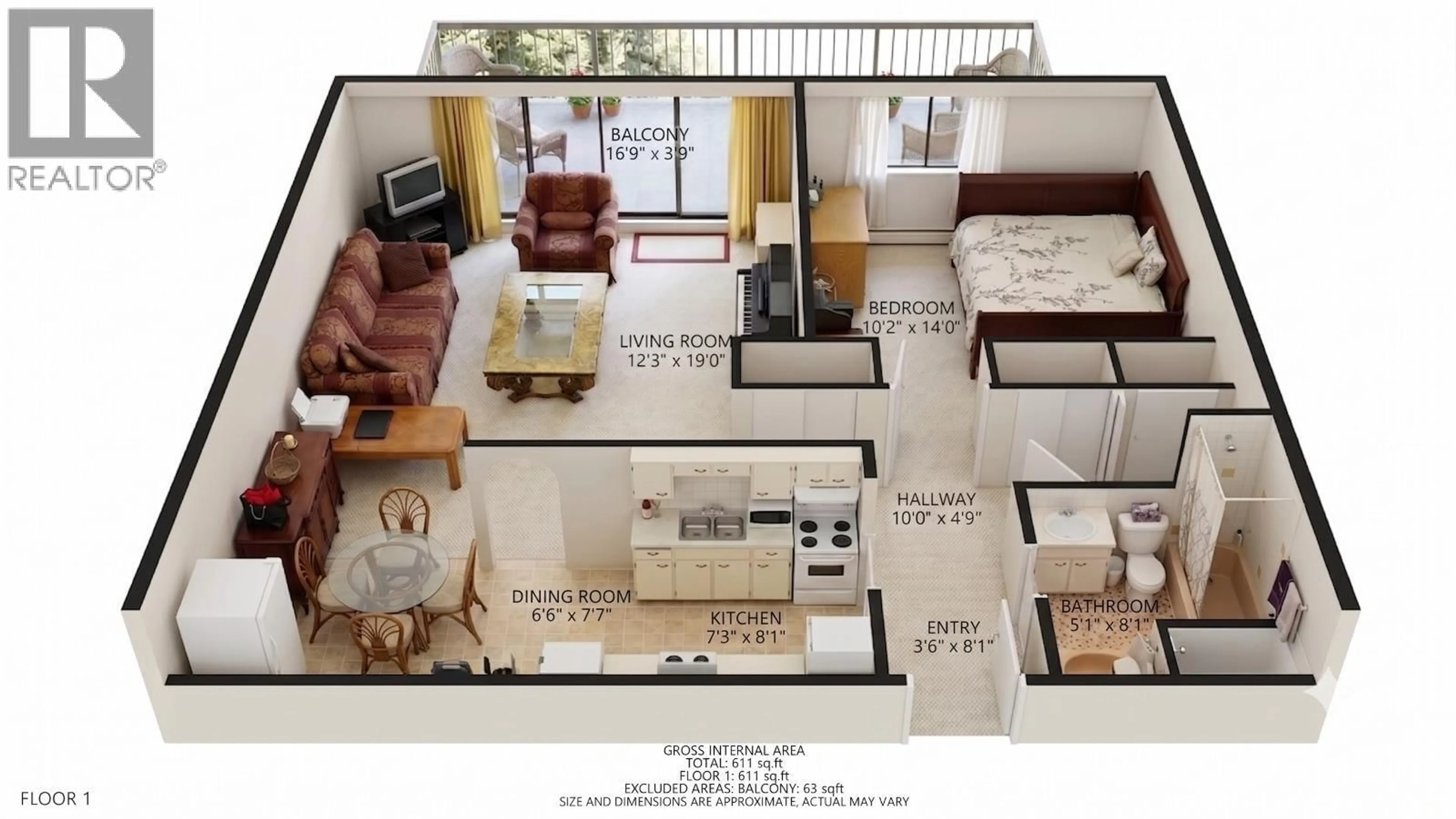Floor plan for 112 - 1000 KING ALBERT AVENUE, Coquitlam British Columbia V3J7A3