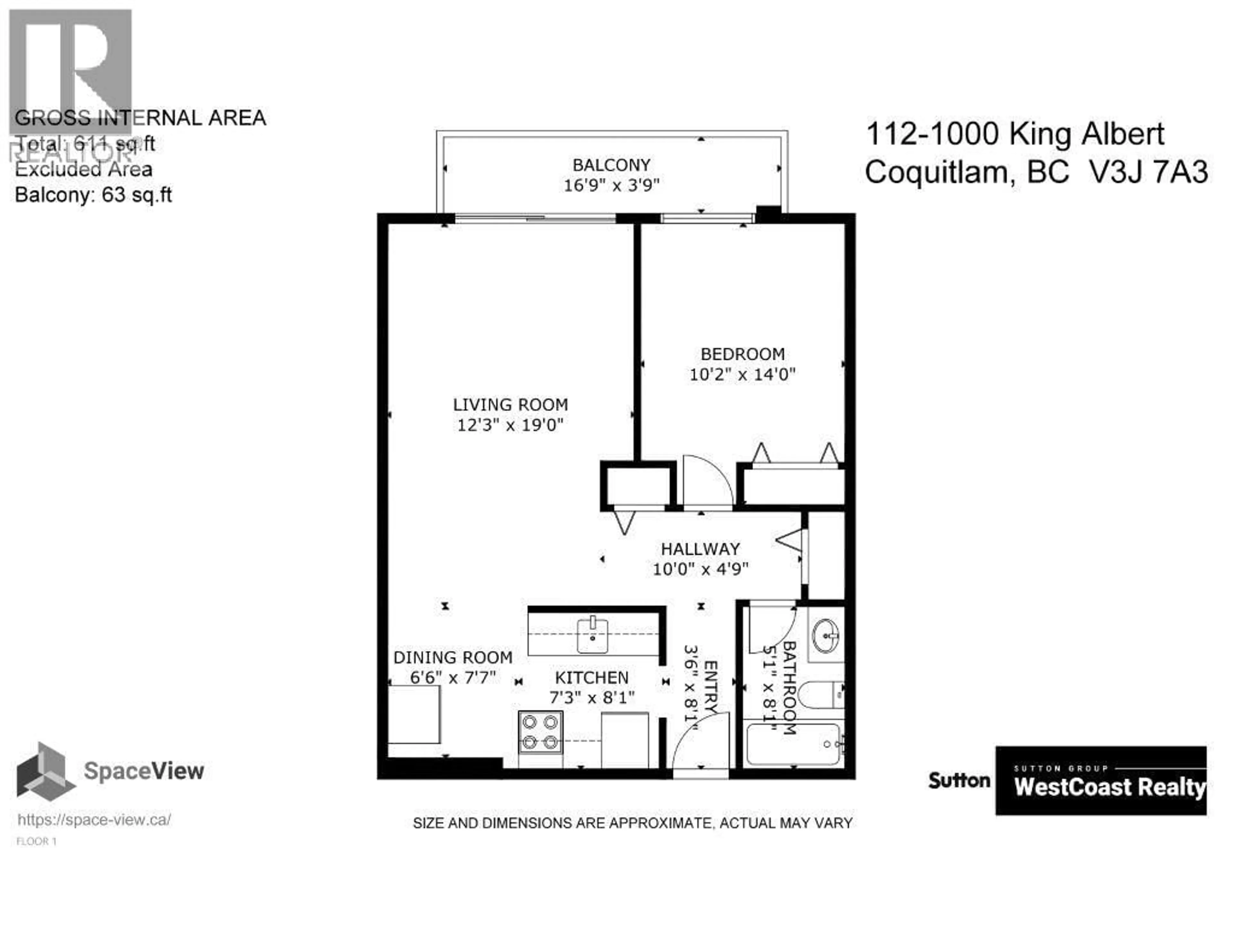Floor plan for 112 - 1000 KING ALBERT AVENUE, Coquitlam British Columbia V3J7A3