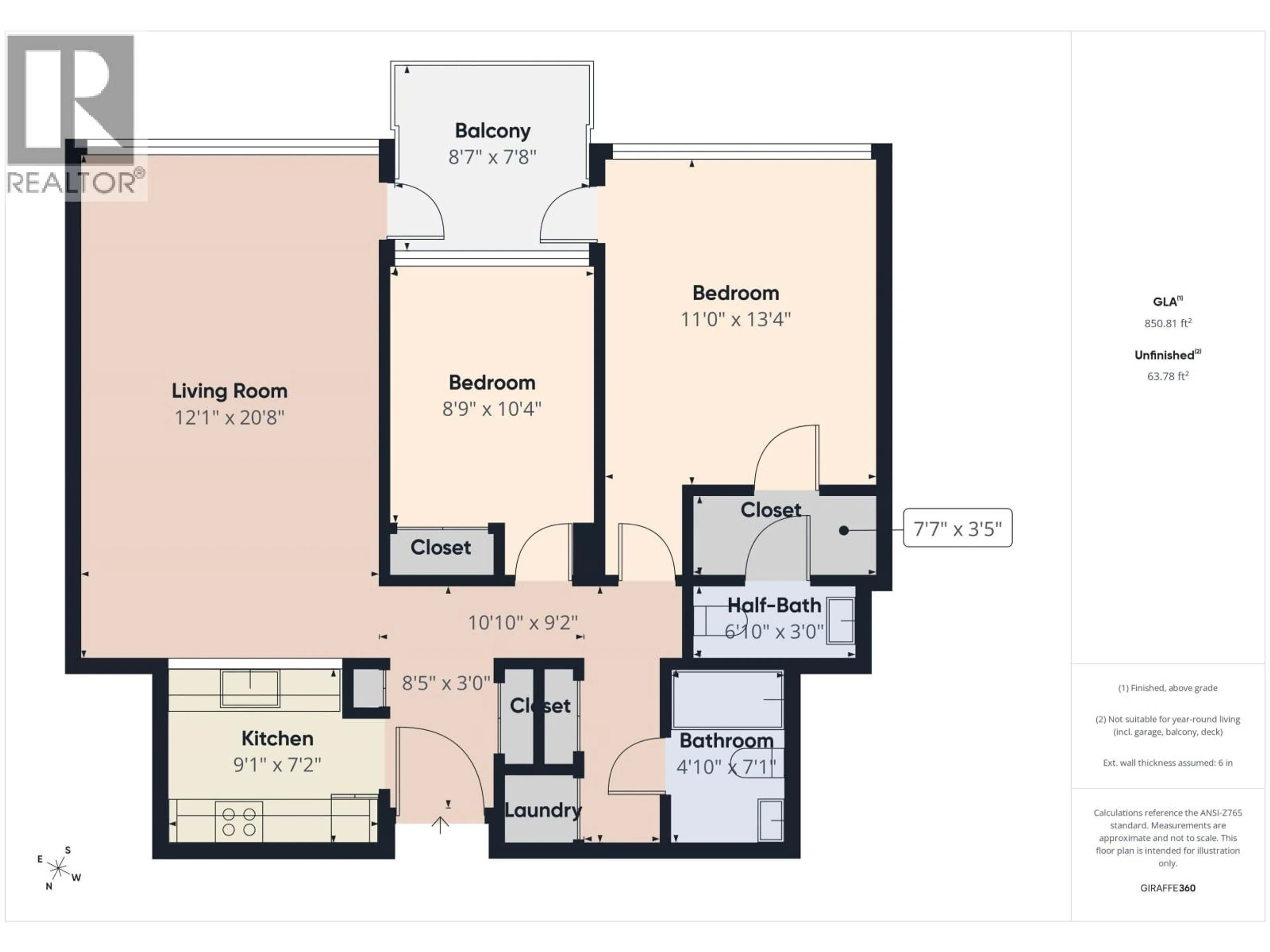 Floor plan for 507 - 9521 CARDSTON COURT, Burnaby British Columbia V3N4R8