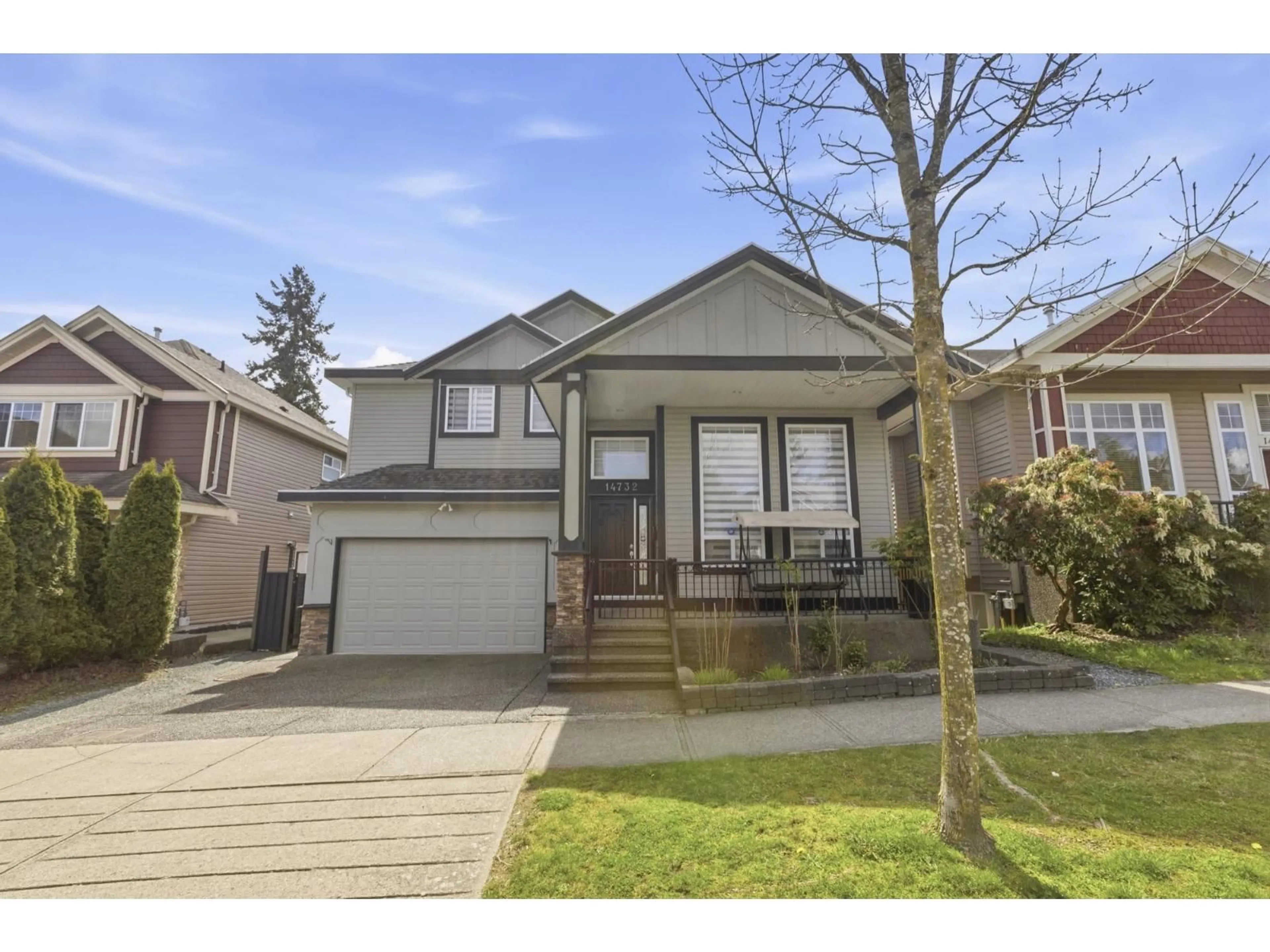 Home with vinyl exterior material, street for 14732 71A AVENUE, Surrey British Columbia V3S4P7