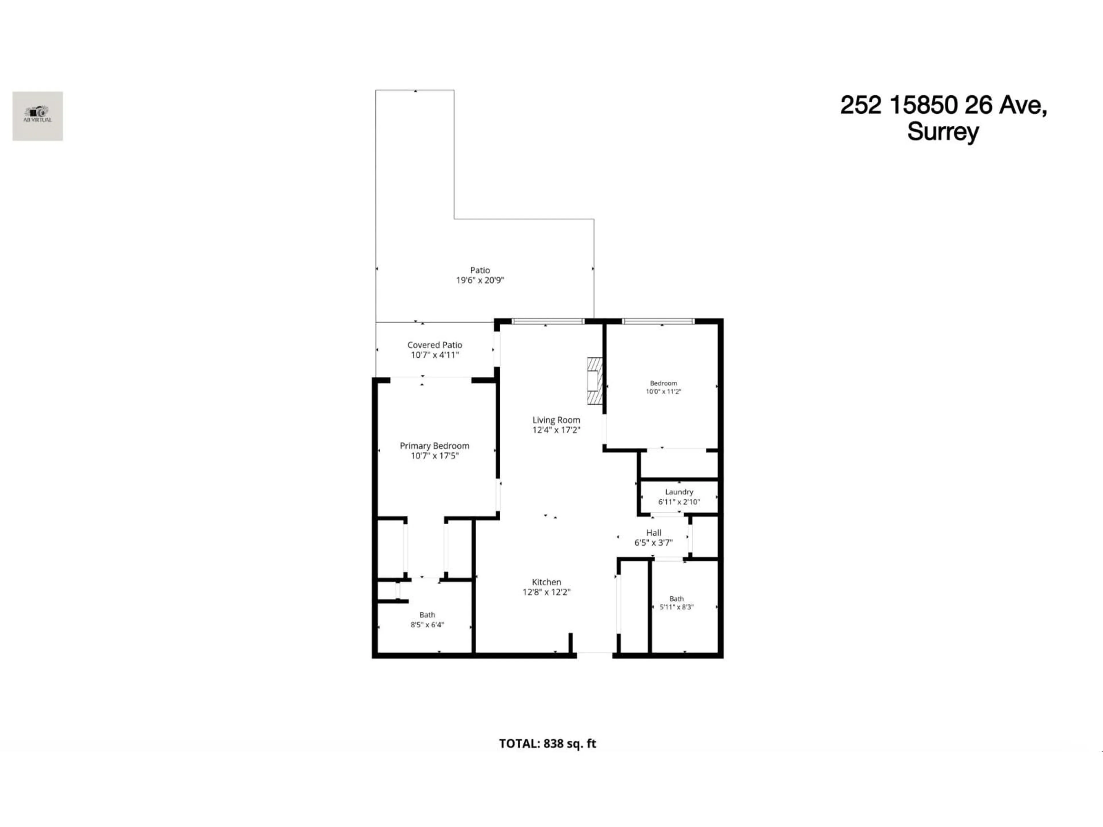 Floor plan for 252 - 15850 26 AVENUE, Surrey British Columbia V3S2N6
