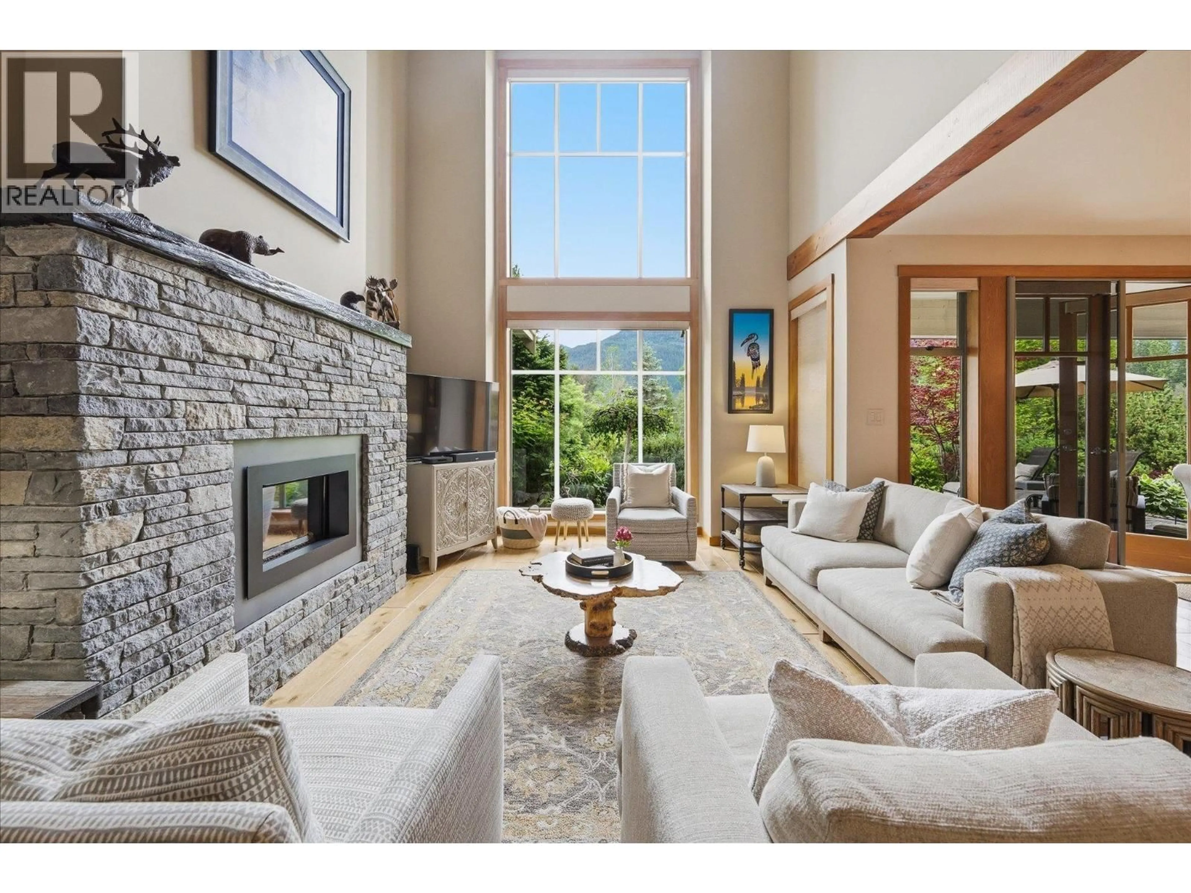 Living room with furniture, ceramic/tile floor for 8323 GLEN ABBEY LANE, Whistler British Columbia V8E1J7