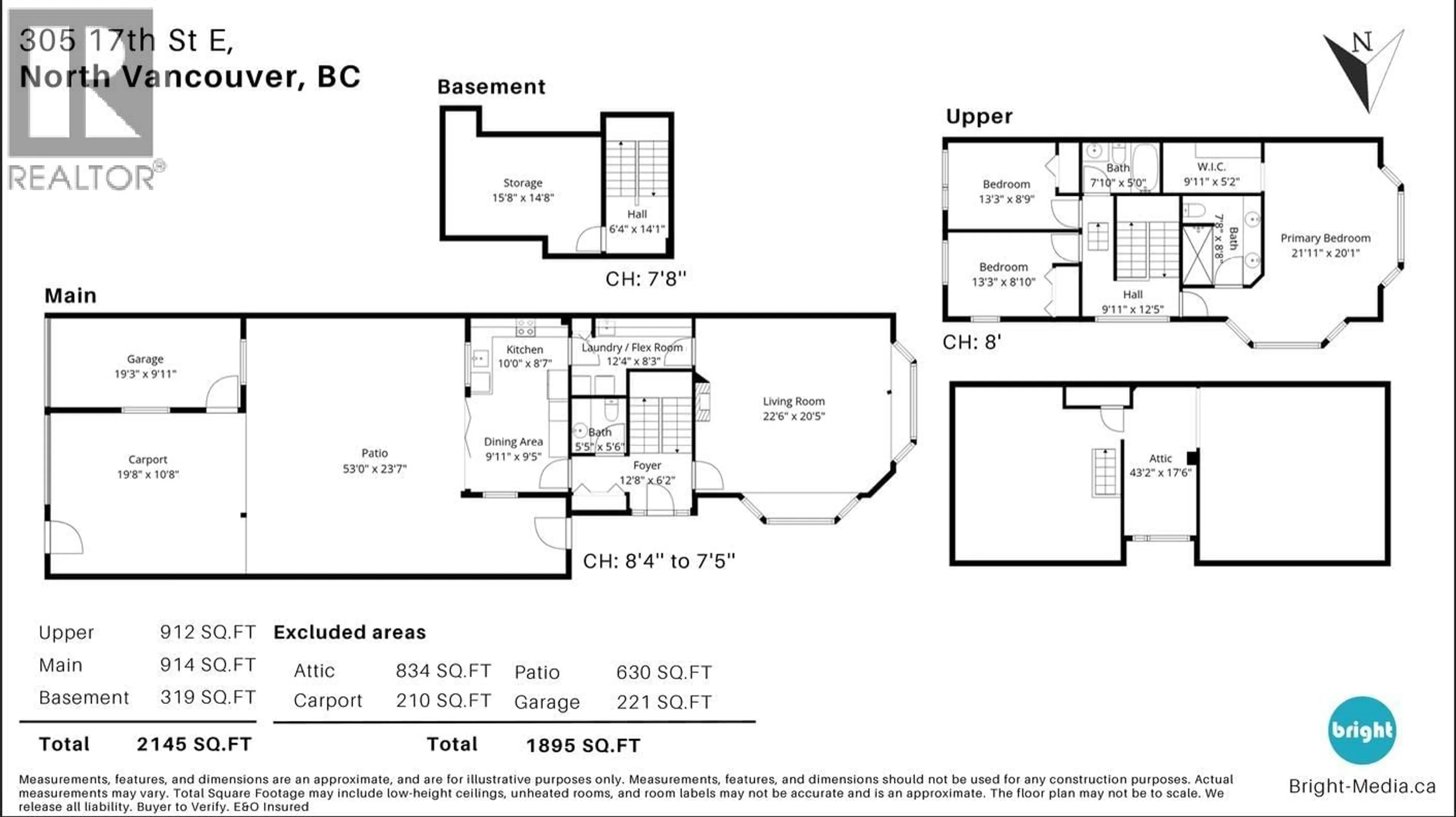 Floor plan for 305 17TH STREET, North Vancouver British Columbia V7L2W1