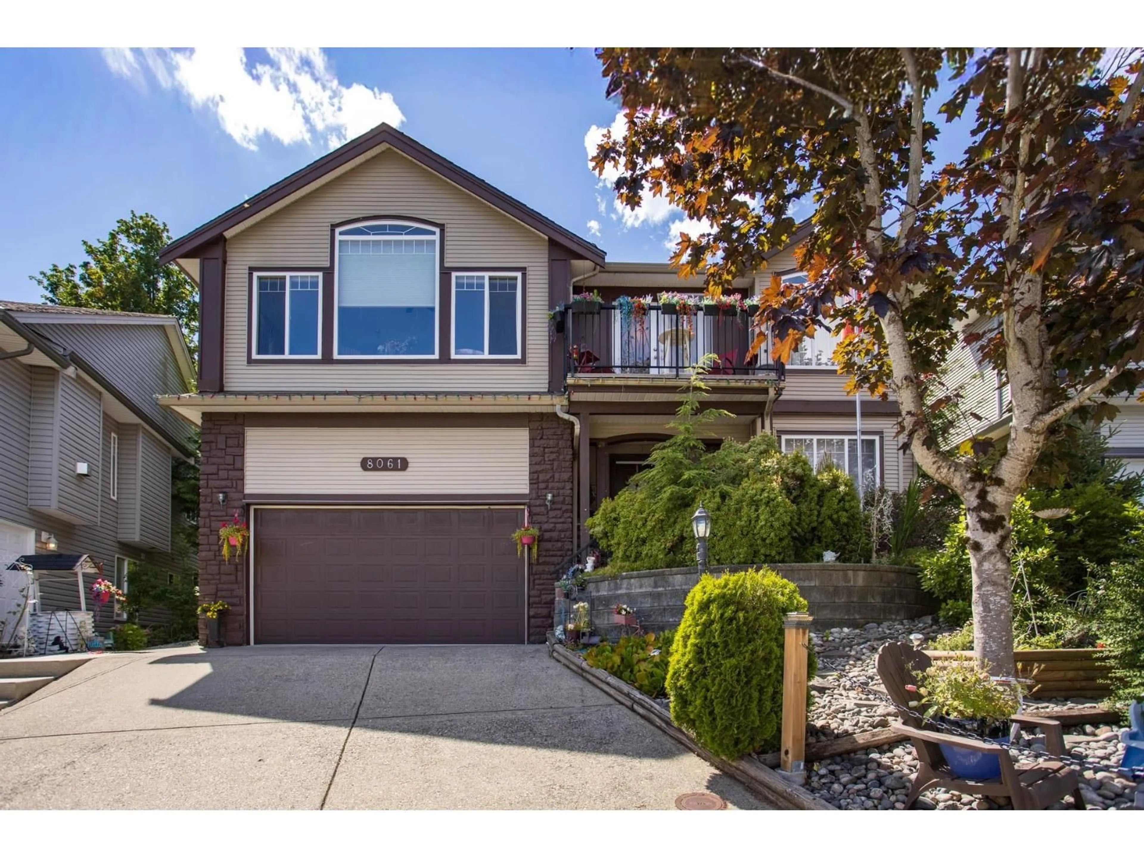 Home with vinyl exterior material, street for 8061 TOPPER DRIVE, Mission British Columbia V2V7A8