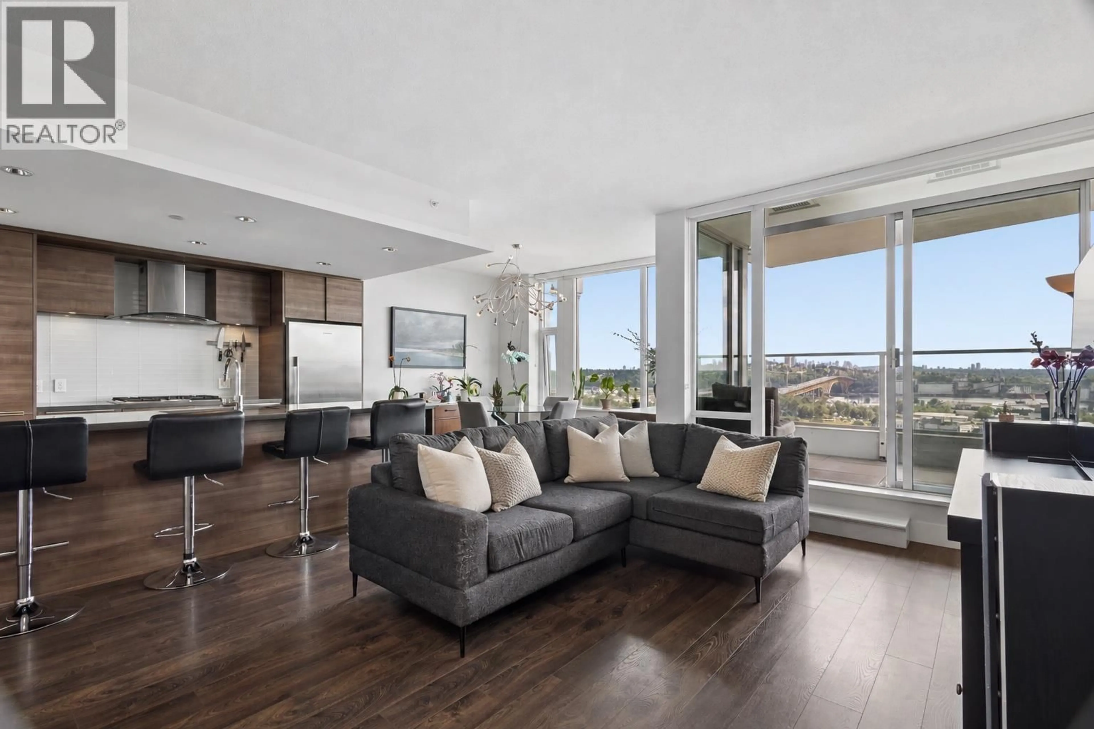 Living room with furniture, unknown for 2303 - 1550 FERN STREET, North Vancouver British Columbia V7J0A9