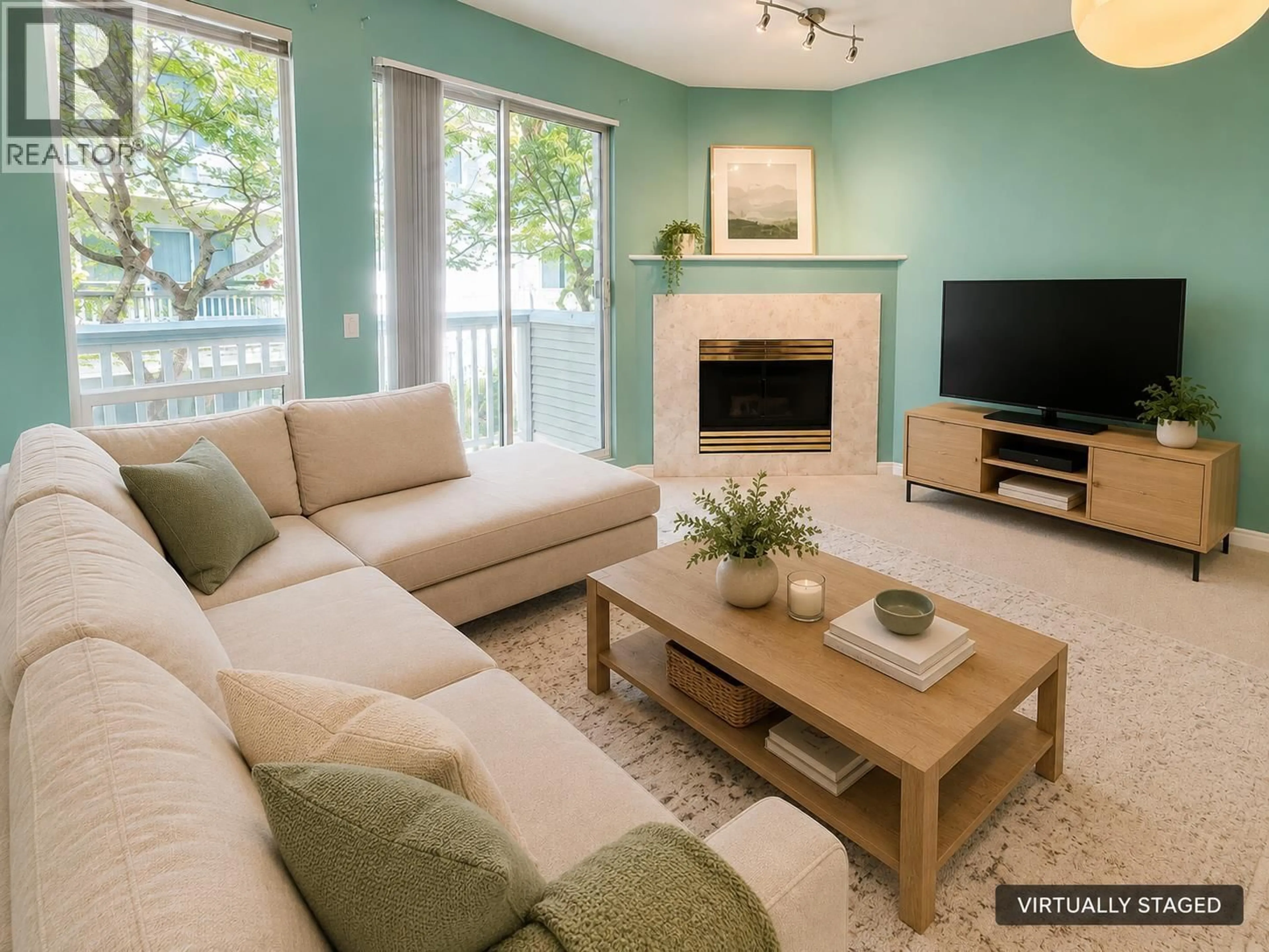 Living room with furniture, wood/laminate floor for 26 - 12900 JACK BELL DRIVE, Richmond British Columbia V6V2V8