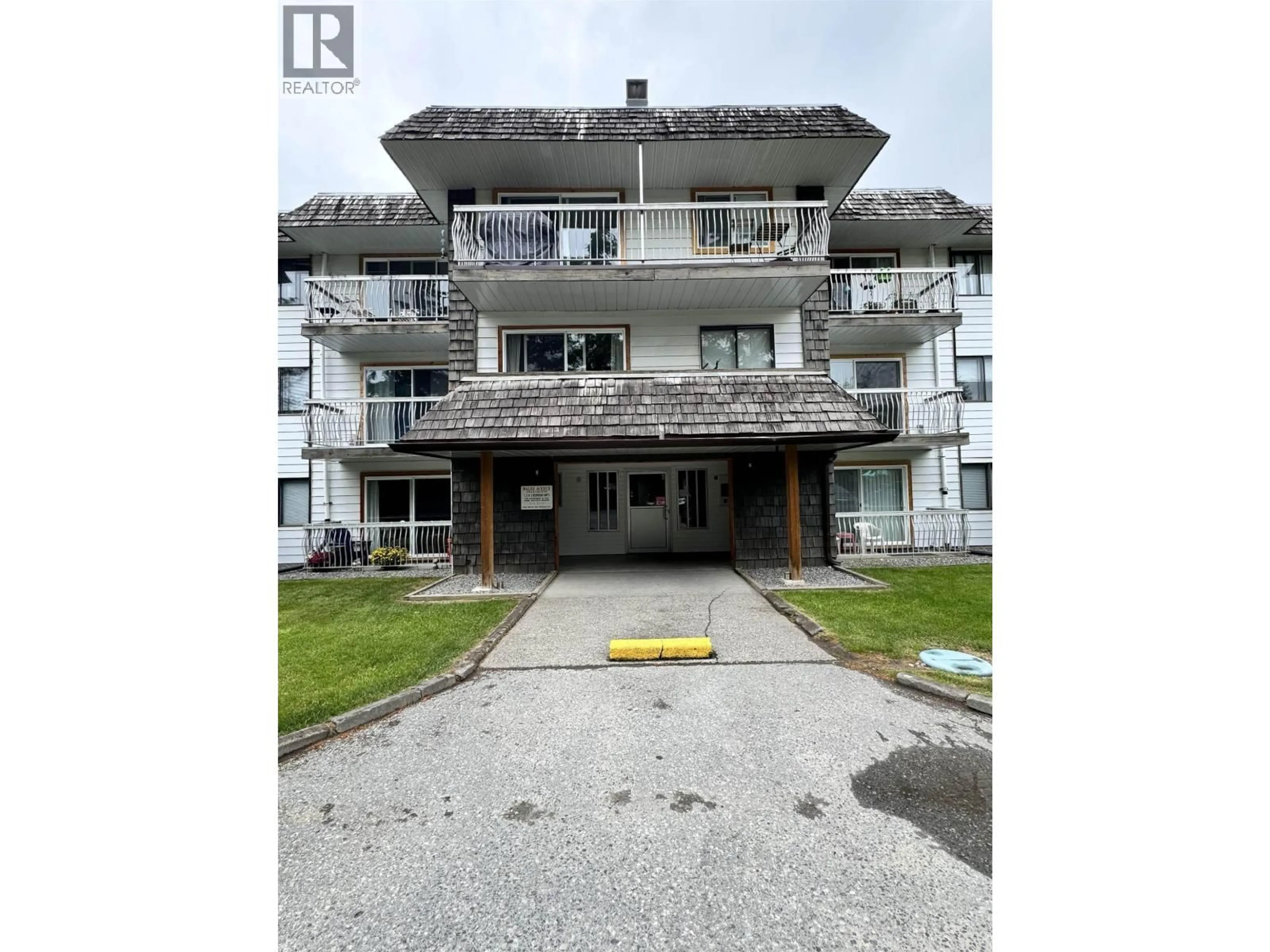 A pic from outside/outdoor area/front of a property/back of a property/a pic from drone, building for 216 - 4931 WALSH AVENUE, Terrace British Columbia V8G1Z1