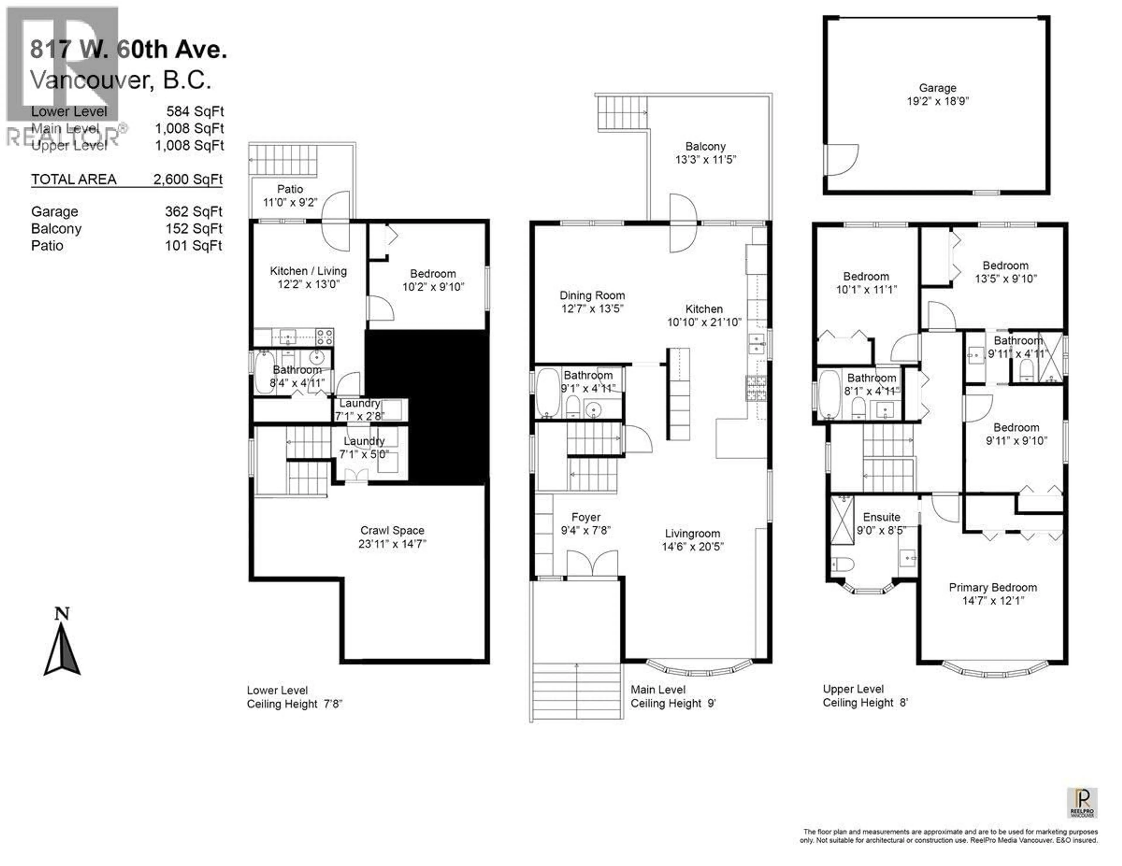 Floor plan for 817 60TH AVENUE, Vancouver British Columbia V6P2A2