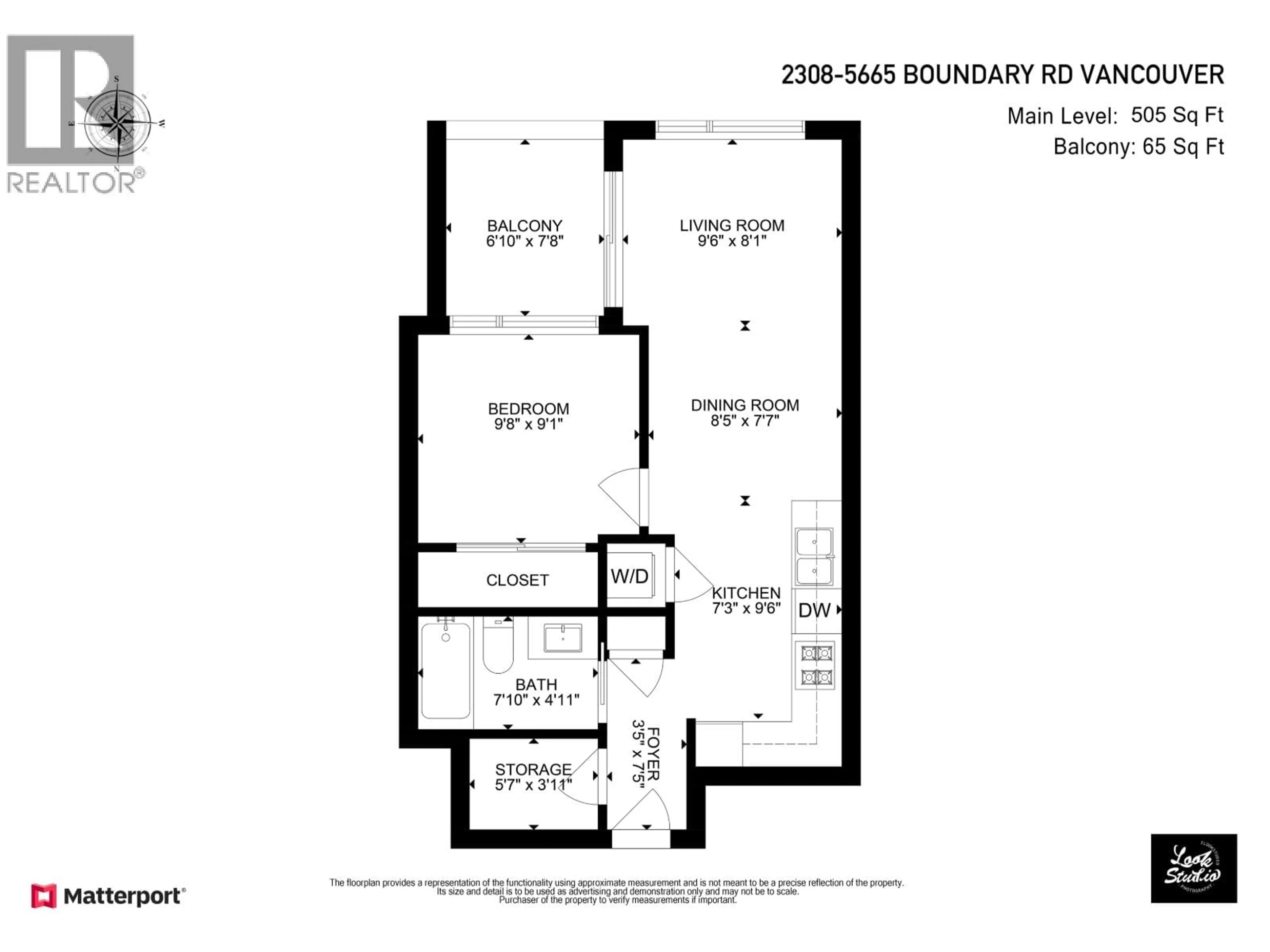 Floor plan for 2308 - 5665 BOUNDARY ROAD, Vancouver British Columbia V5Z2W5