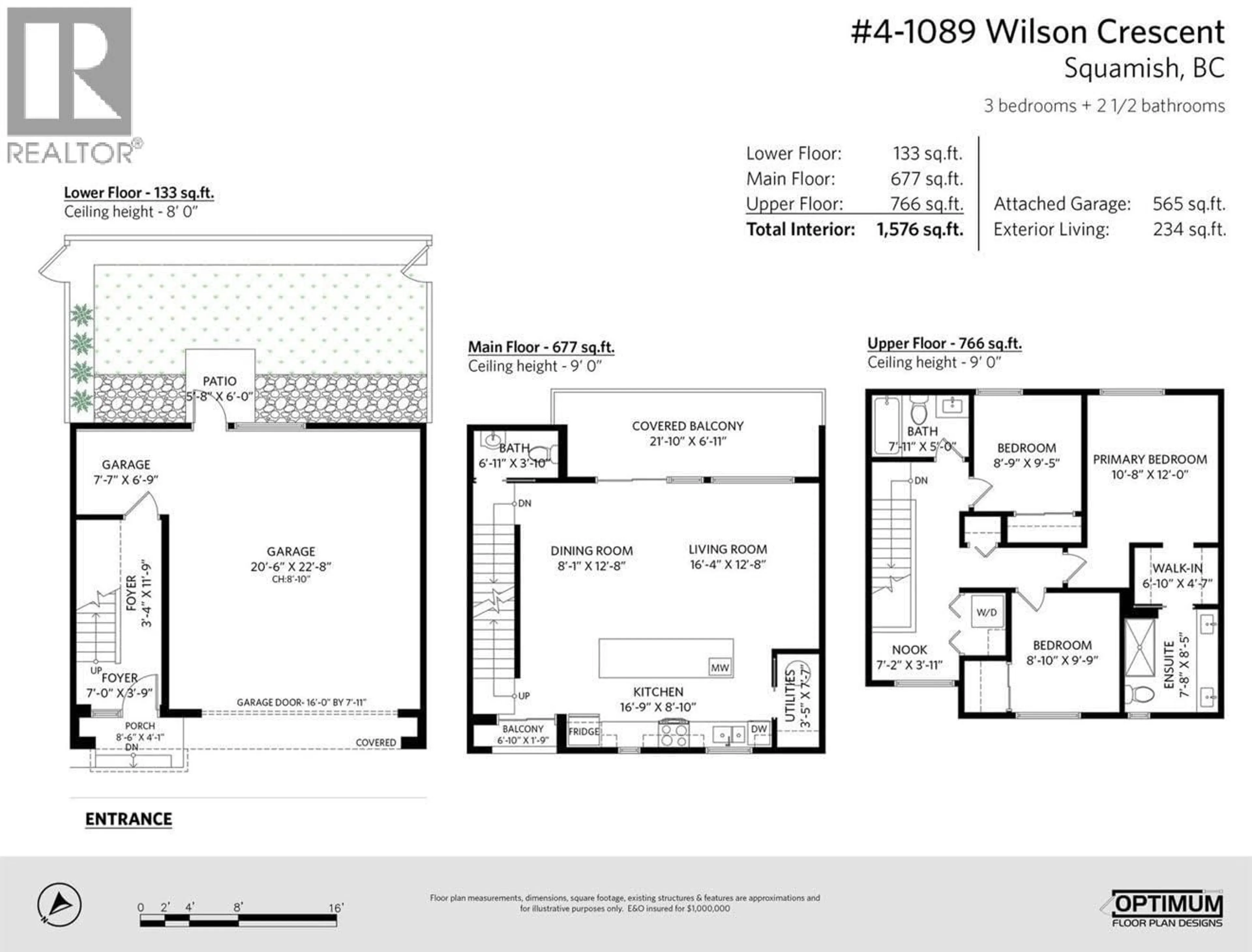 Floor plan for 4 - 1089 WILSON CRESCENT, Squamish British Columbia V8B0M4