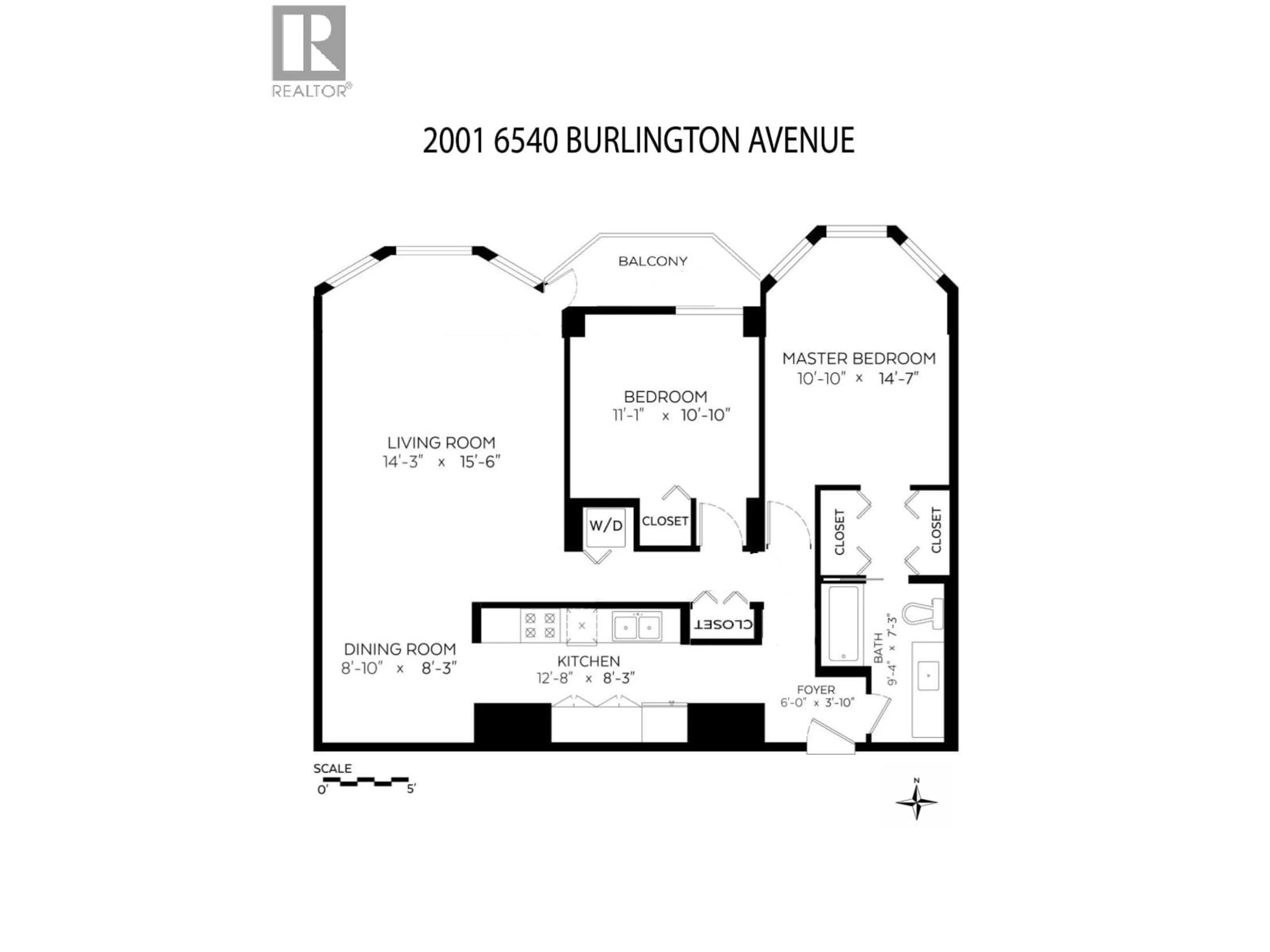 Floor plan for 2001 - 6540 BURLINGTON AVENUE, Burnaby British Columbia V5H4G3