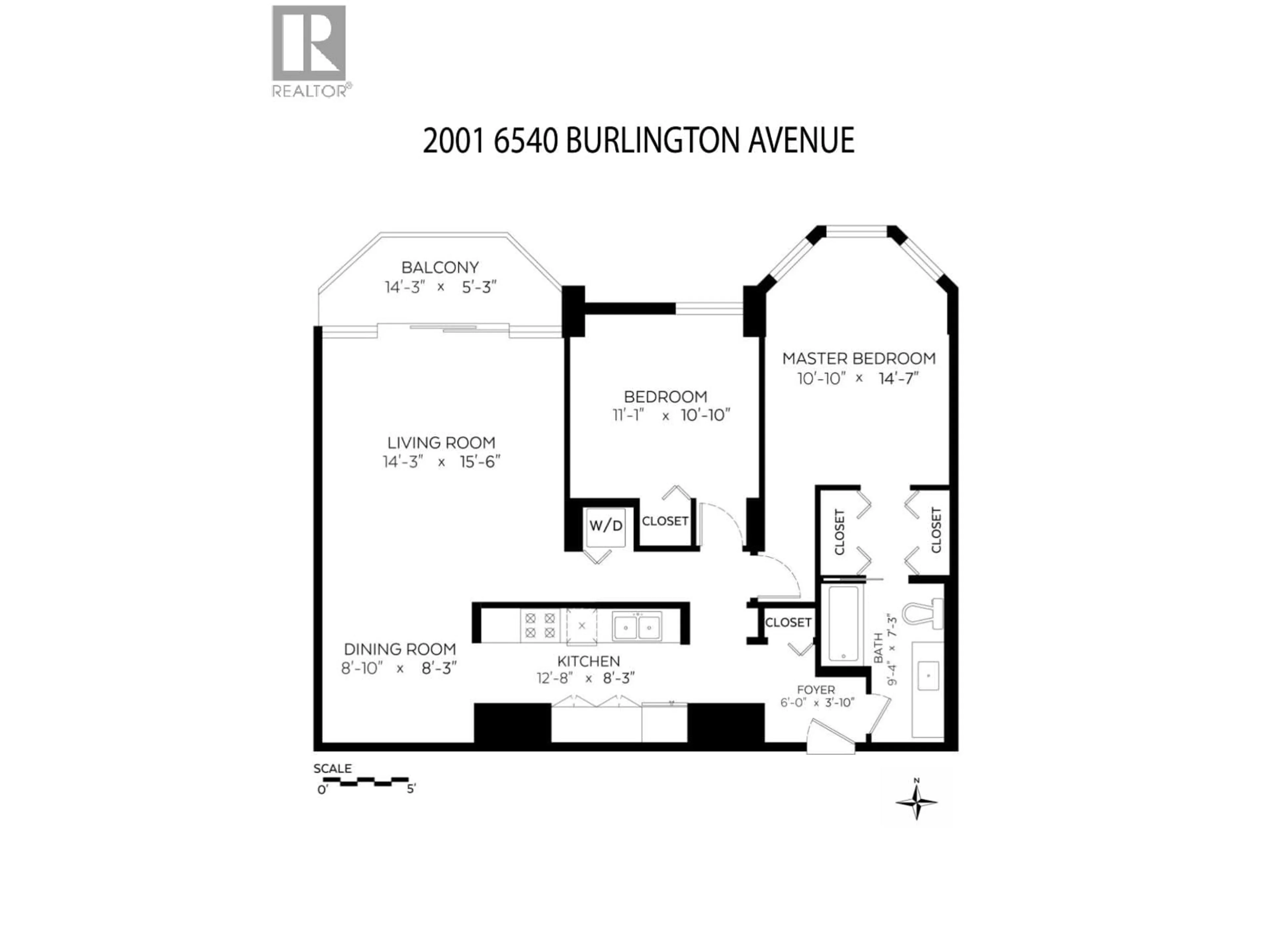 Floor plan for 2001 - 6540 BURLINGTON AVENUE, Burnaby British Columbia V5H4G3