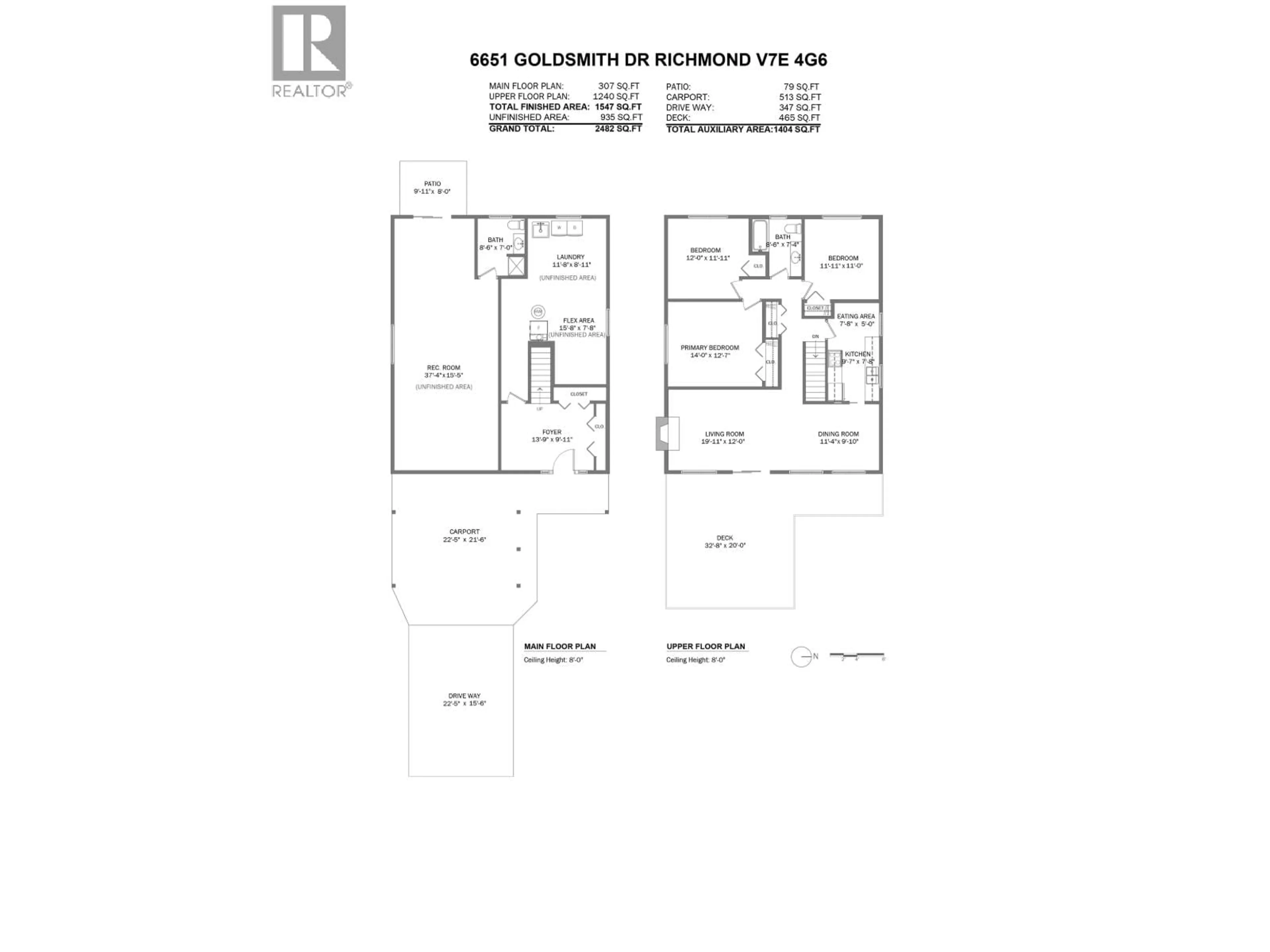 Floor plan for 6651 GOLDSMITH DRIVE, Richmond British Columbia V7E4G6