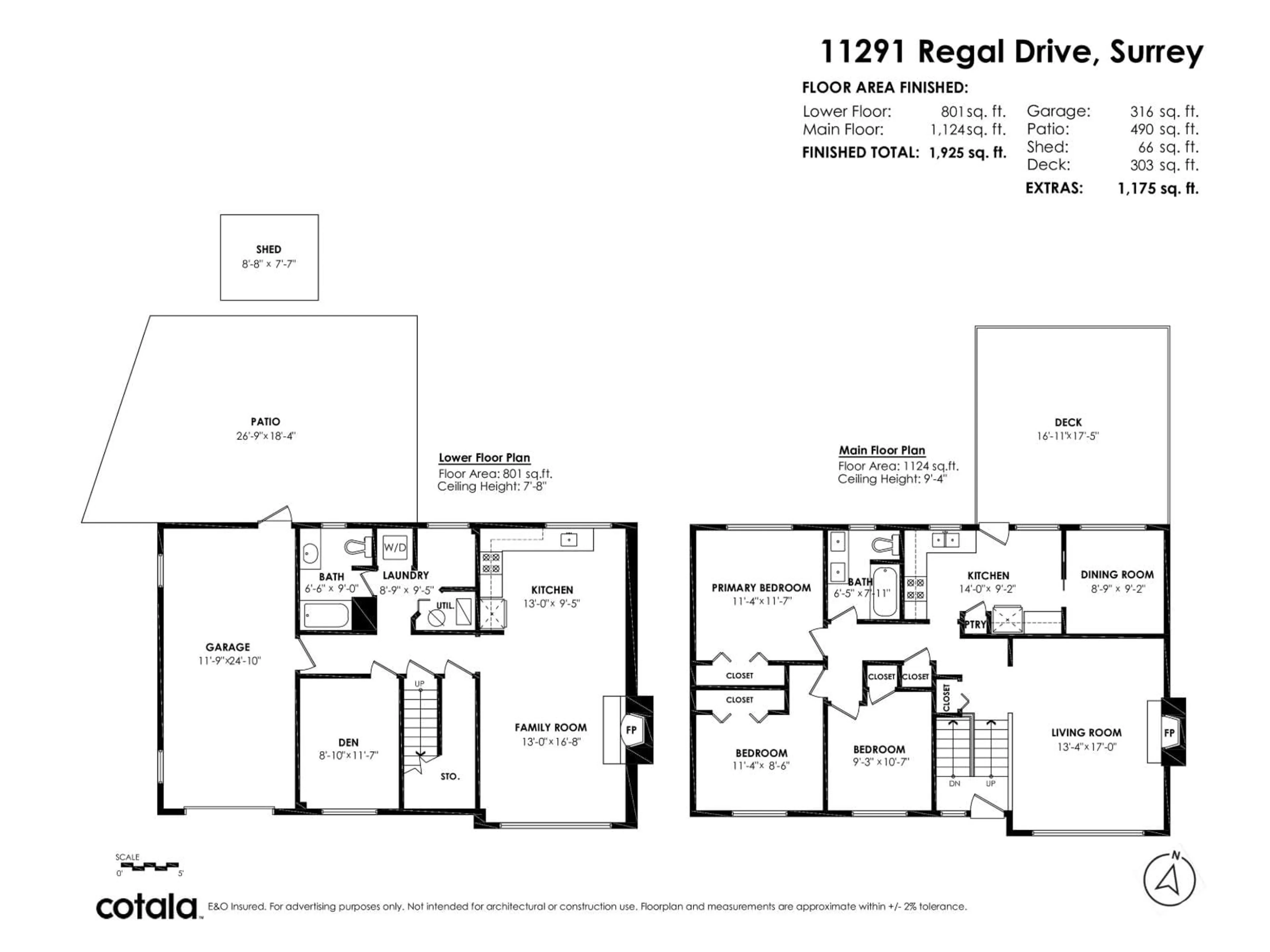 Floor plan for 11291 REGAL DRIVE, Surrey British Columbia V3V2S5