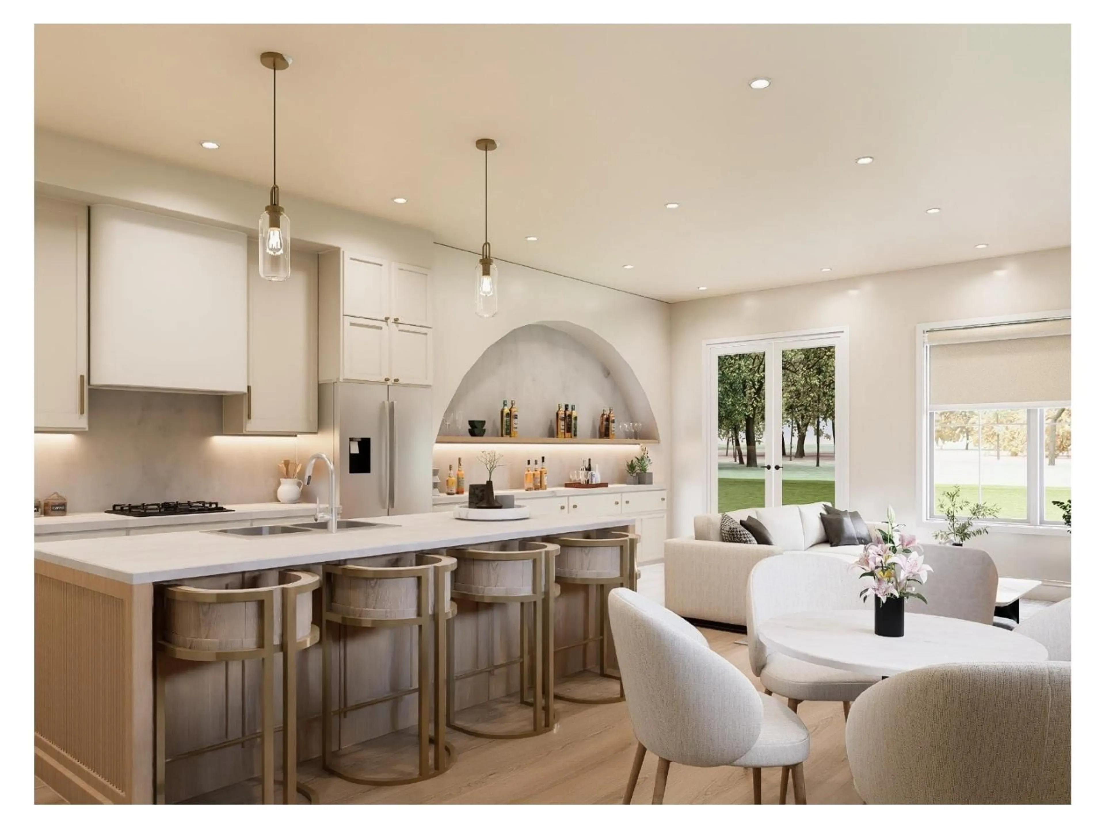 Open concept kitchen, ceramic/tile floor for 11462 92 AVENUE, Delta British Columbia V4C3K7