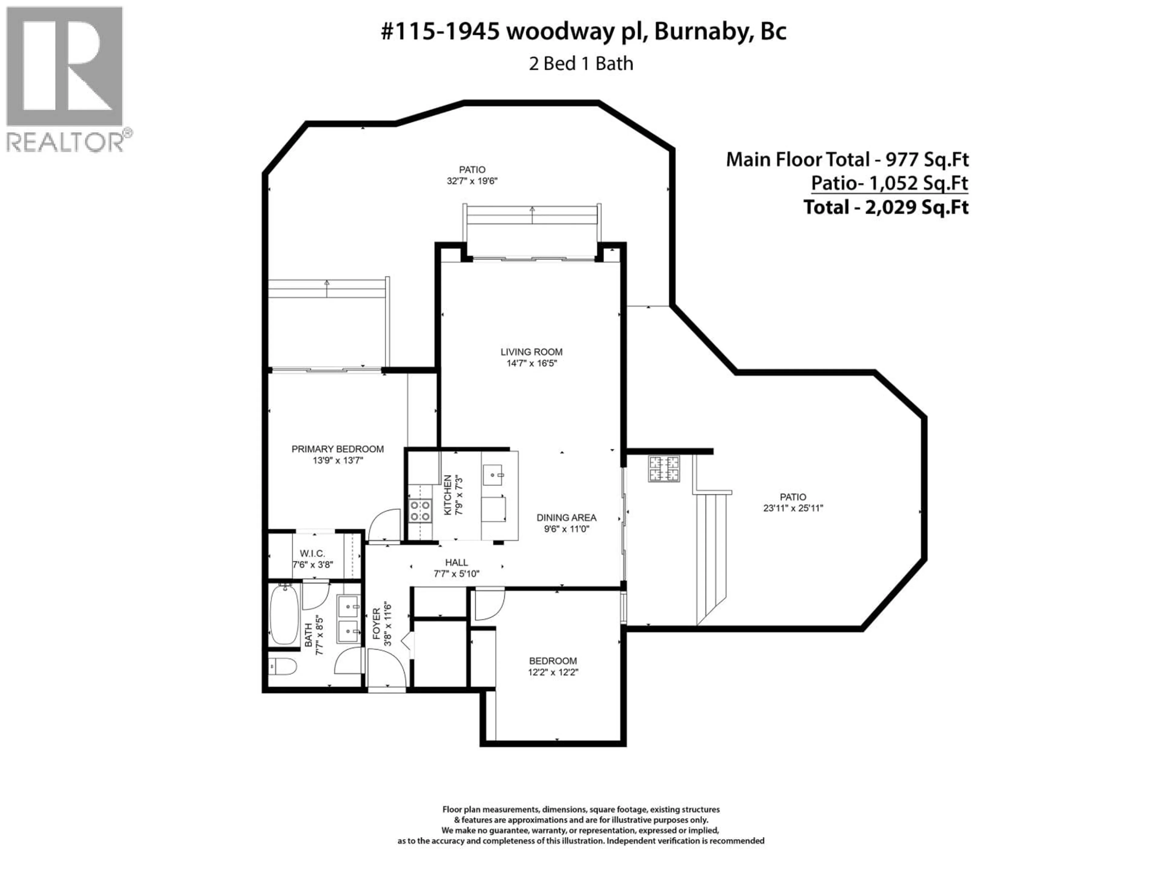 Floor plan for 115 - 1945 WOODWAY PLACE, Burnaby British Columbia V5B4S4