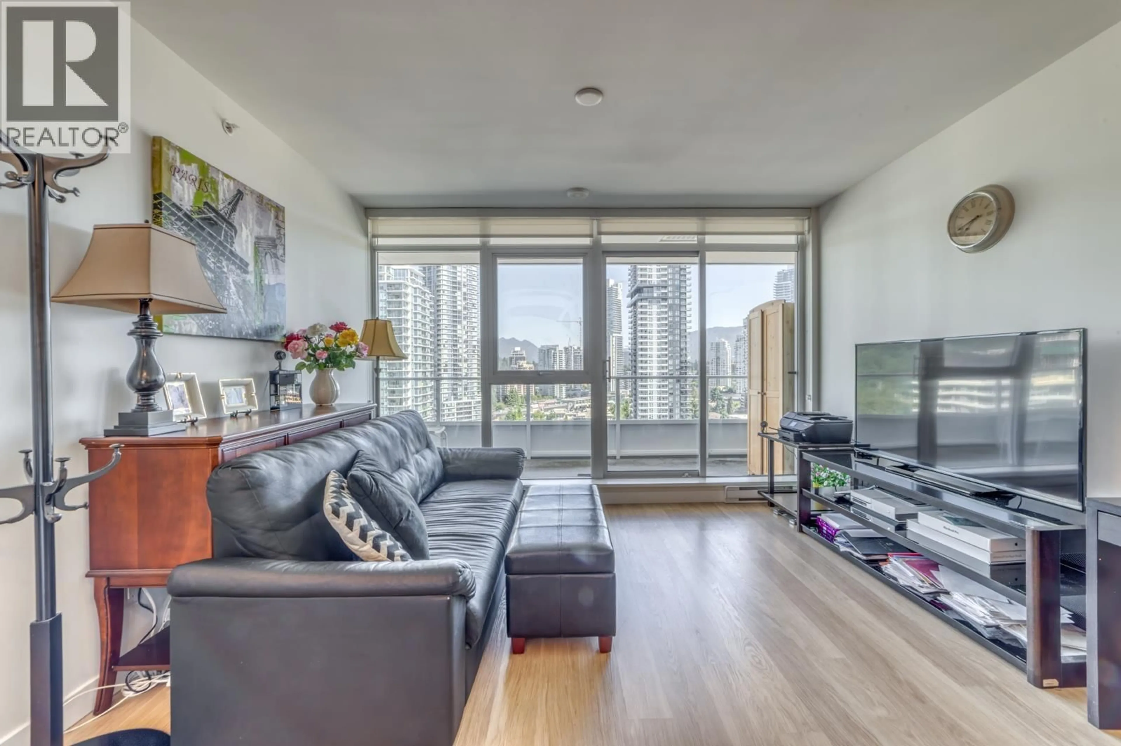 Living room with furniture, wood/laminate floor for 1904 - 525 FOSTER AVENUE, Coquitlam British Columbia V3J0H6