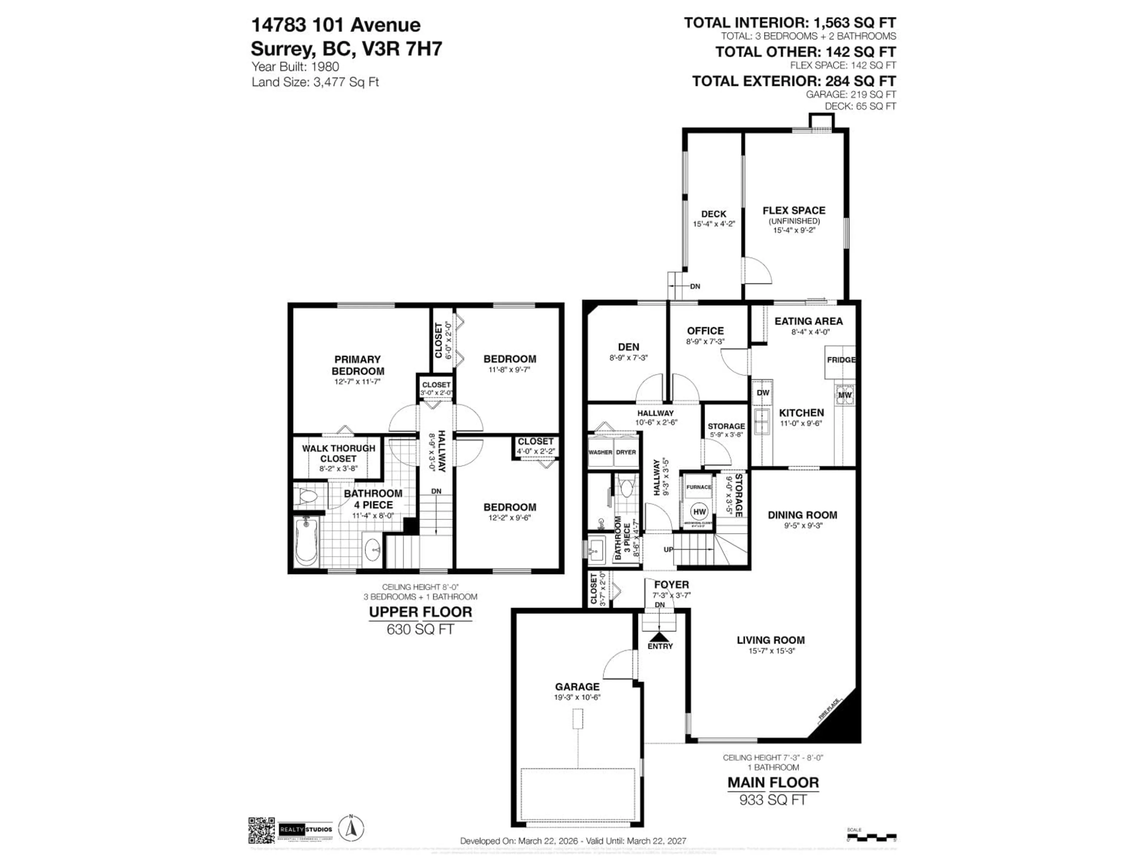 Floor plan for 14783 101 AVENUE, Surrey British Columbia V3R7H7