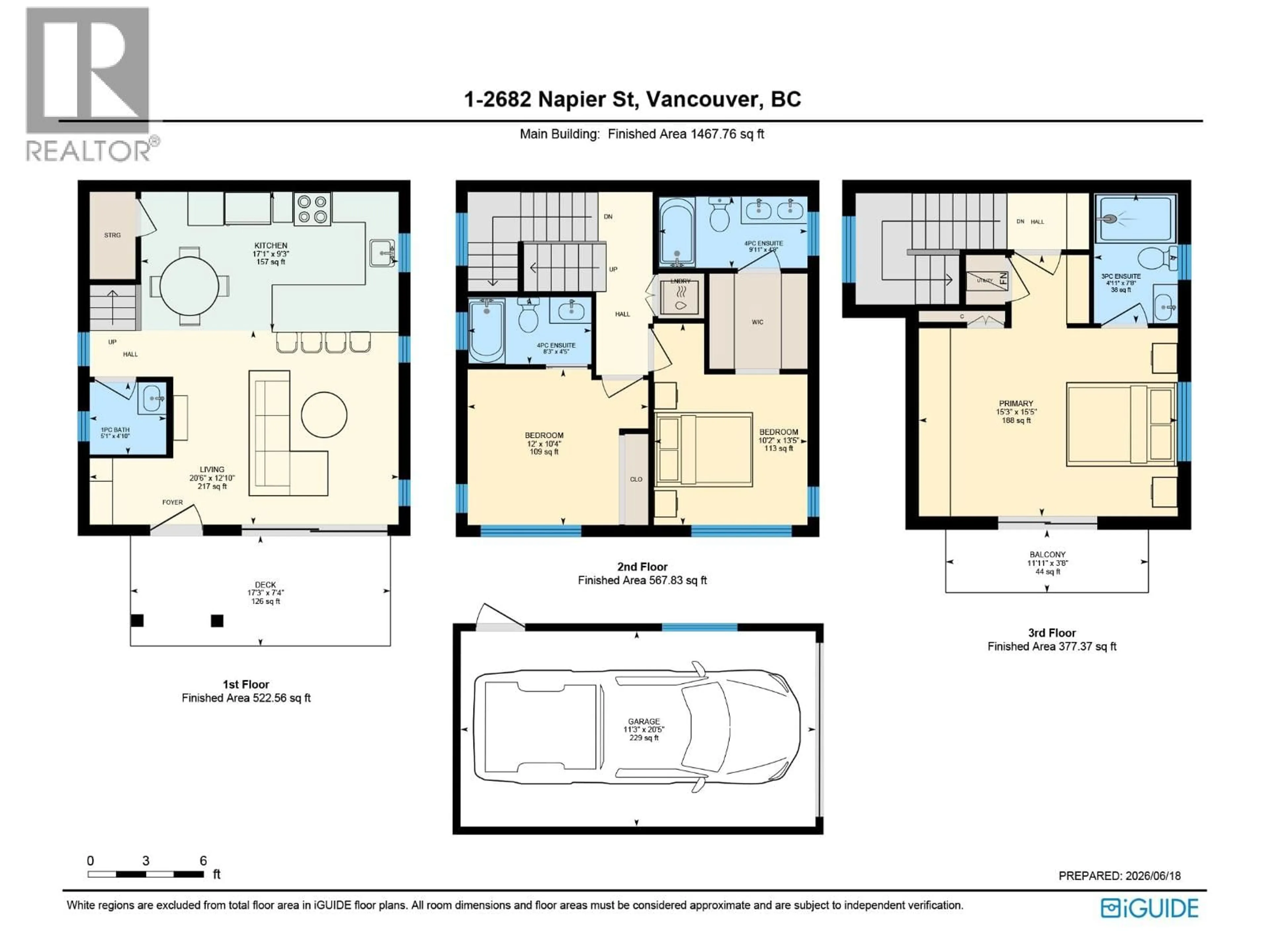 Floor plan for 1 - 2682 NAPIER STREET, Vancouver British Columbia V5K2W6