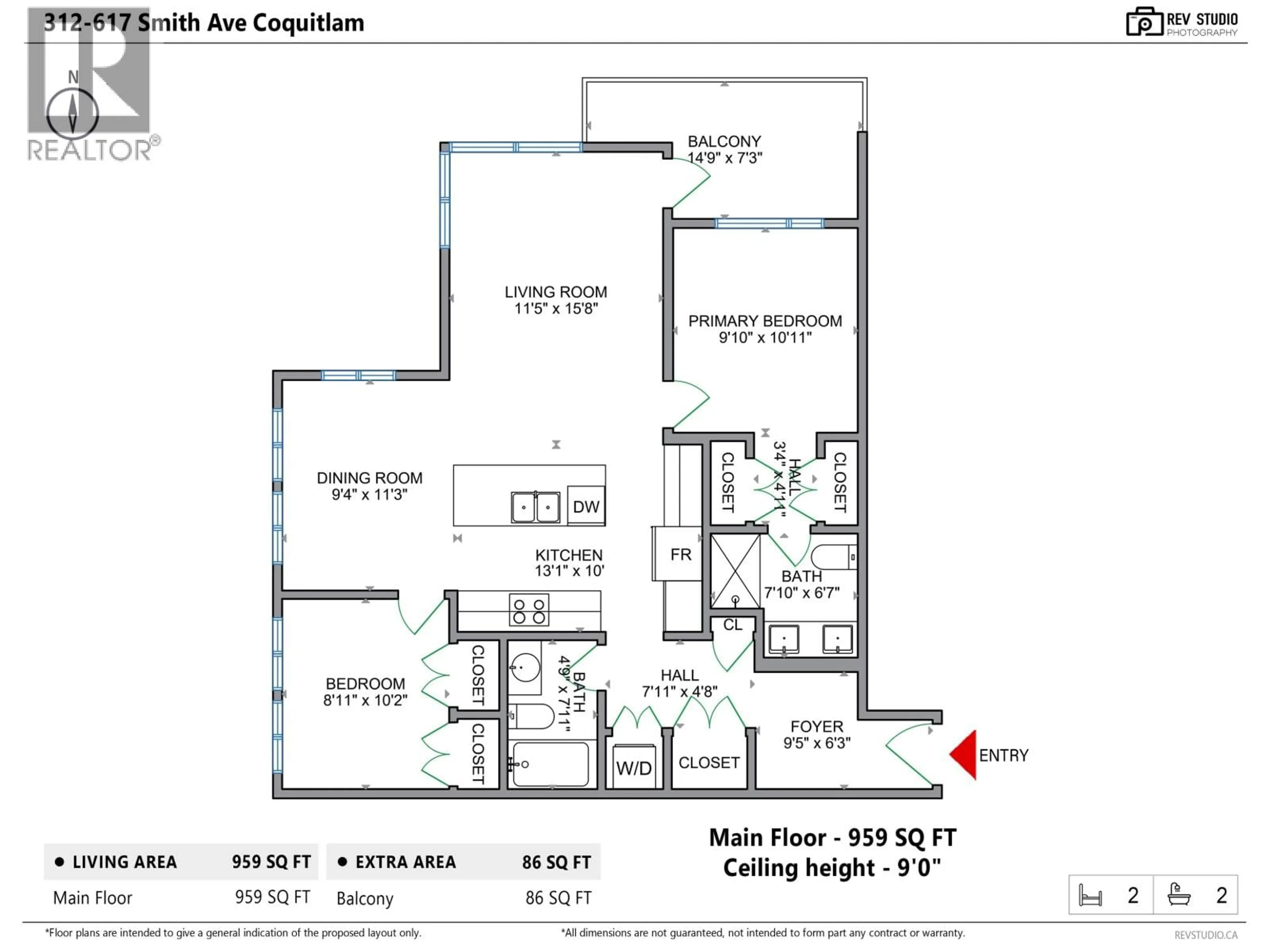 Floor plan for 312 - 617 SMITH AVENUE, Coquitlam British Columbia V3J0C3