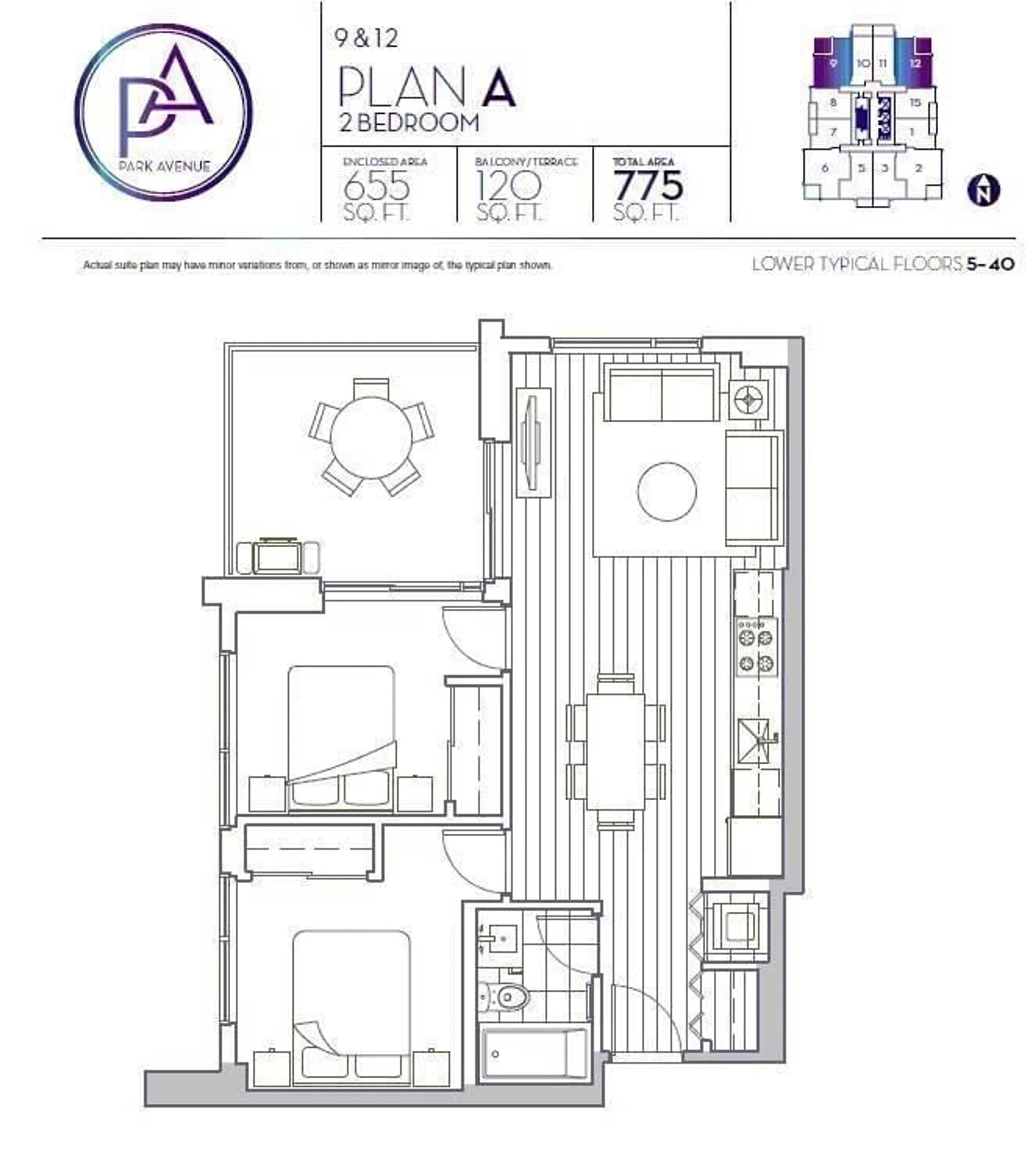 Floor plan for 809 - 13750 100 AVENUE, Surrey British Columbia V3T0L3