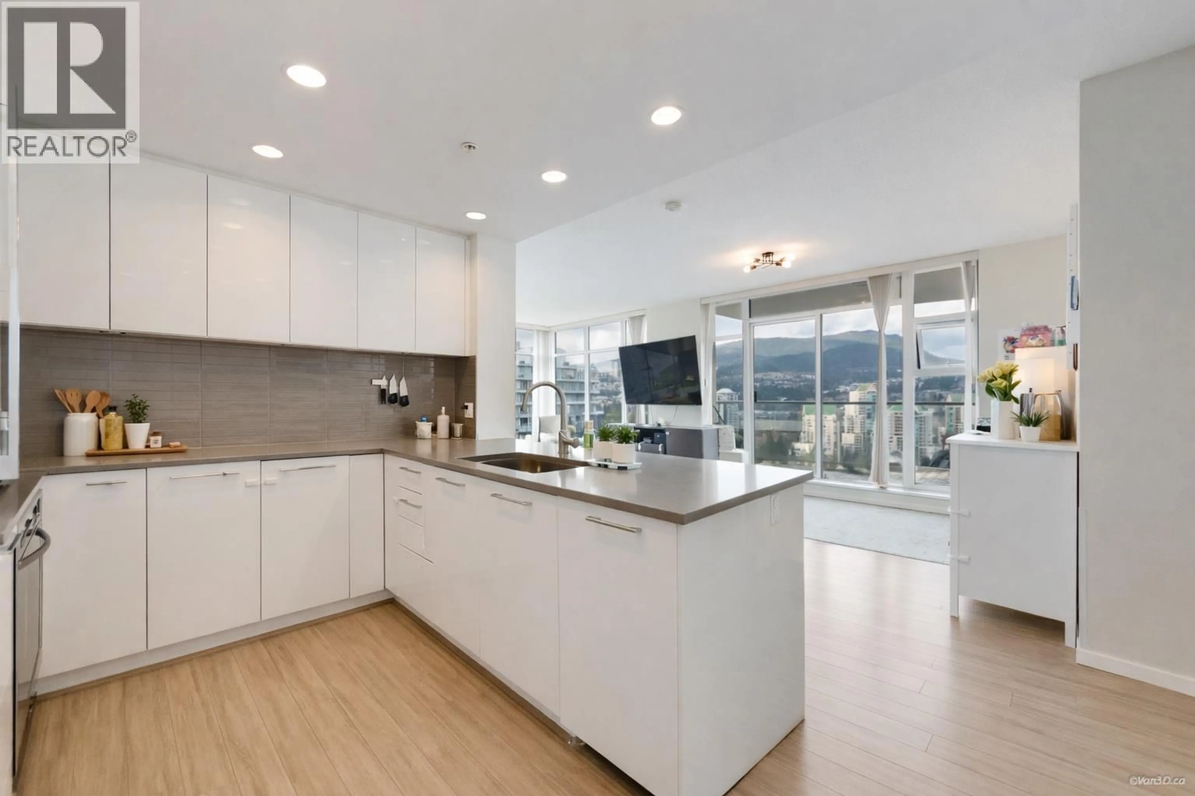 Contemporary kitchen, ceramic/tile floor for 2806 - 3102 WINDSOR GATE, Coquitlam British Columbia V3B0J3
