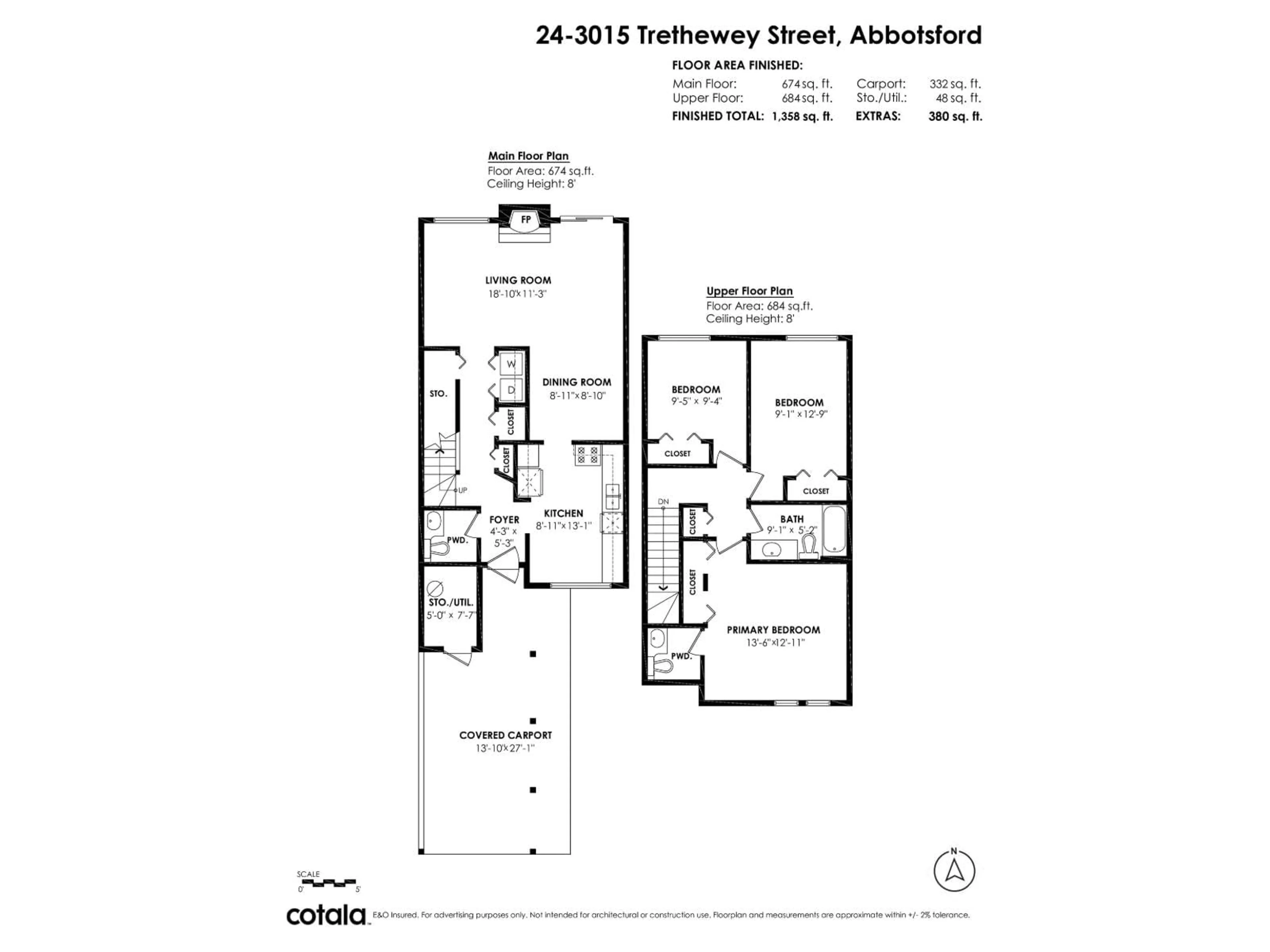 Floor plan for 24 - 3015 TRETHEWEY STREET, Abbotsford British Columbia V2T3R4