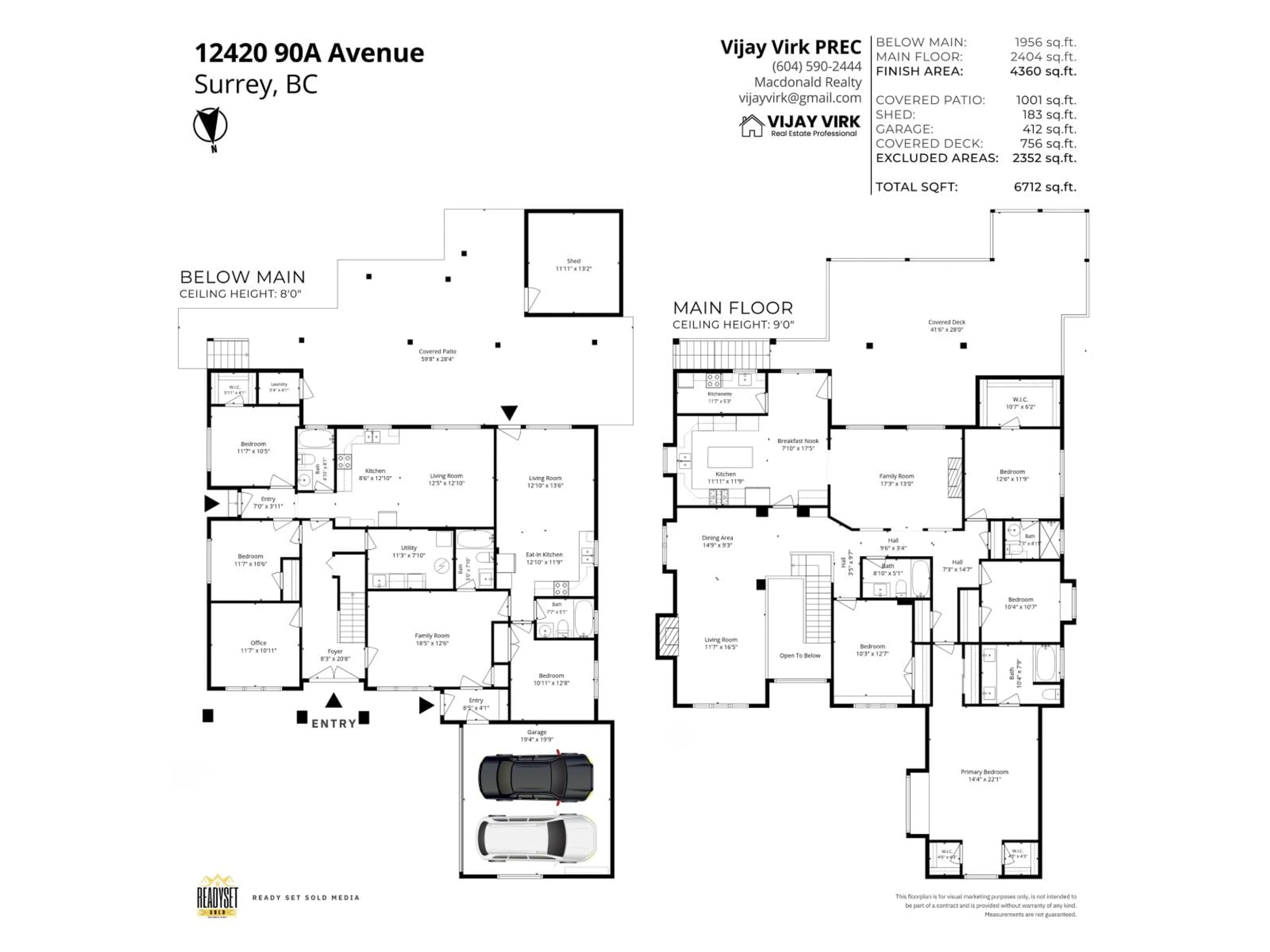Floor plan for 12420 90A AVENUE, Surrey British Columbia V3V6T3