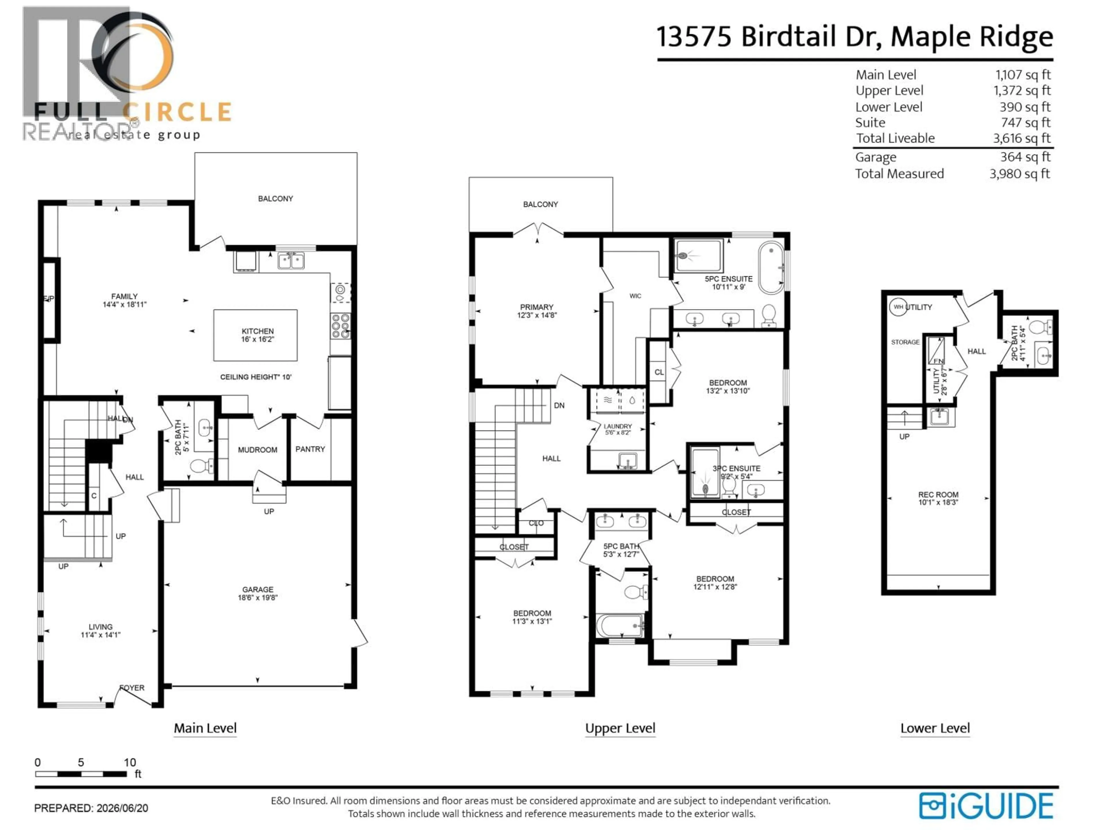 Floor plan for 13575 BIRDTAIL DRIVE, Maple Ridge British Columbia V4R0J2