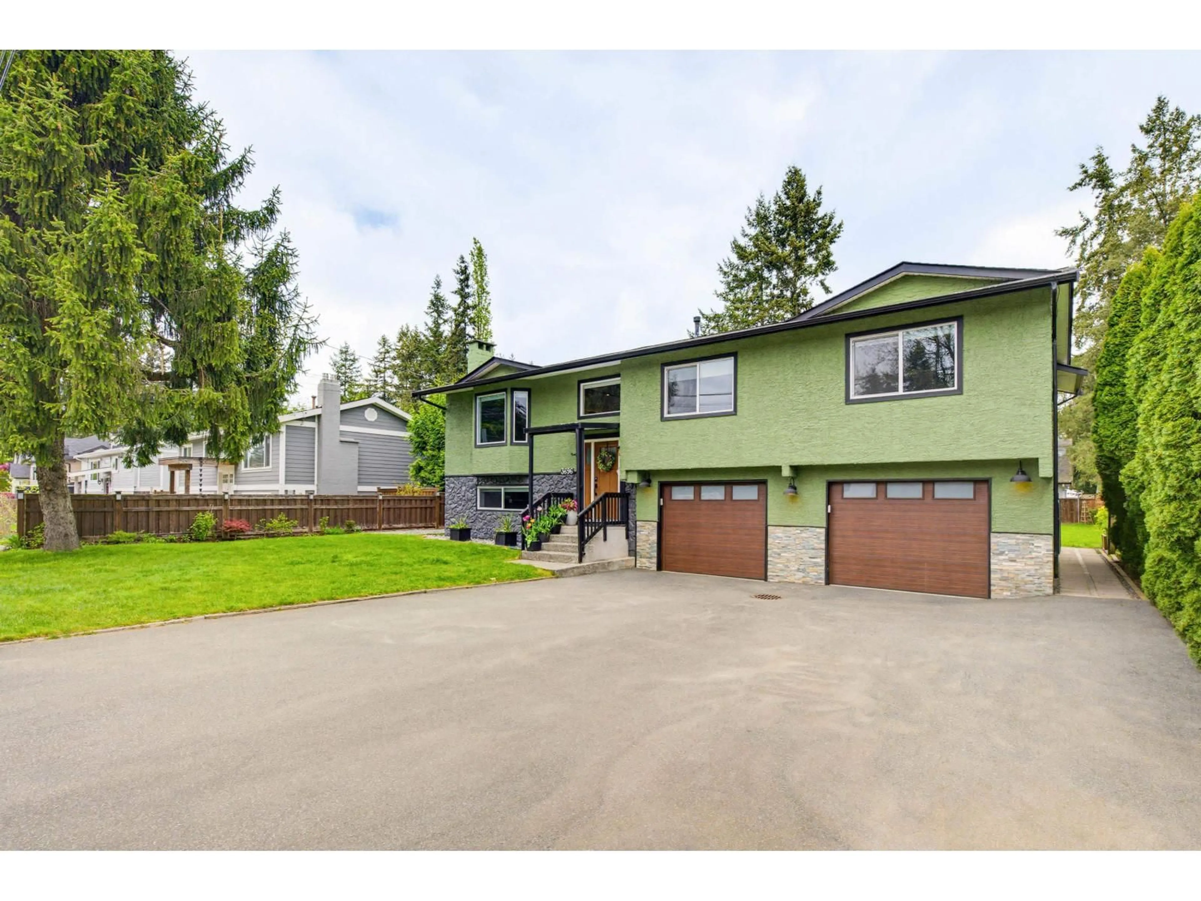 Home with vinyl exterior material, street for 3696 197 STREET, Langley British Columbia V3A1B3