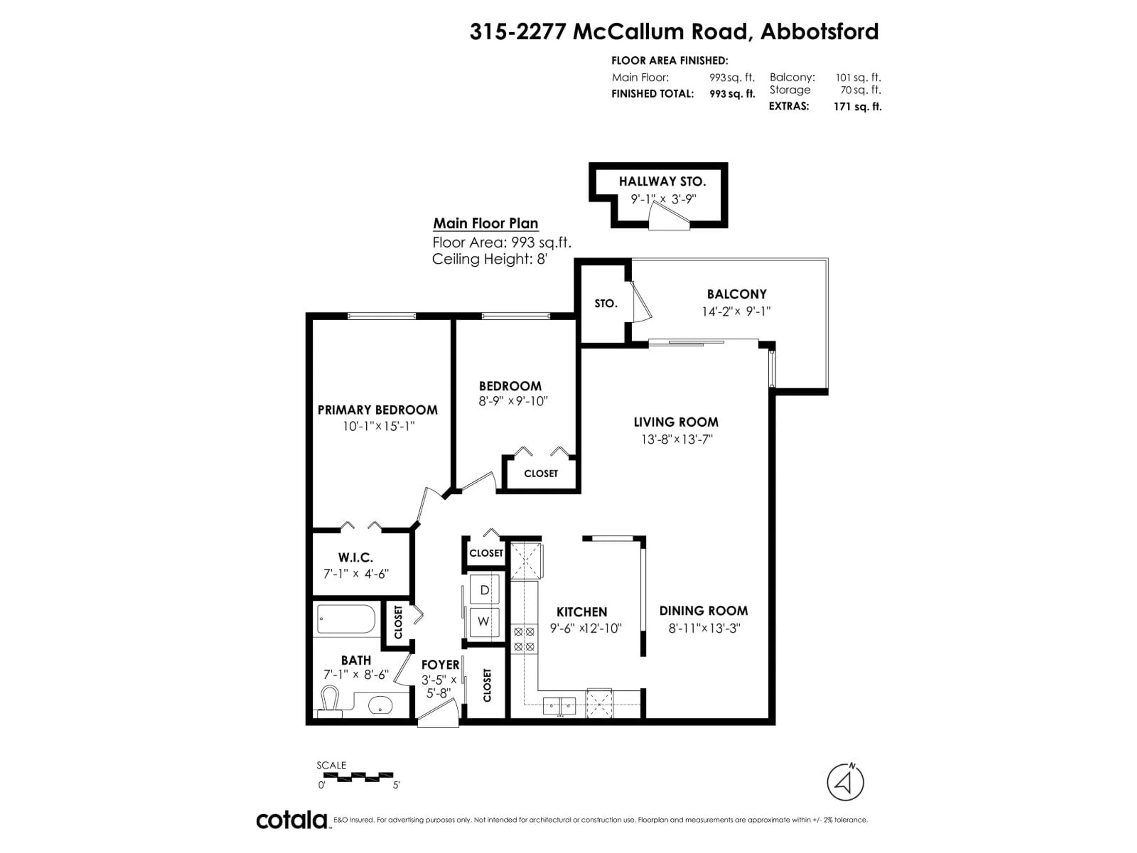 Floor plan for 315 - 2277 MCCALLUM ROAD, Abbotsford British Columbia V2S6H9