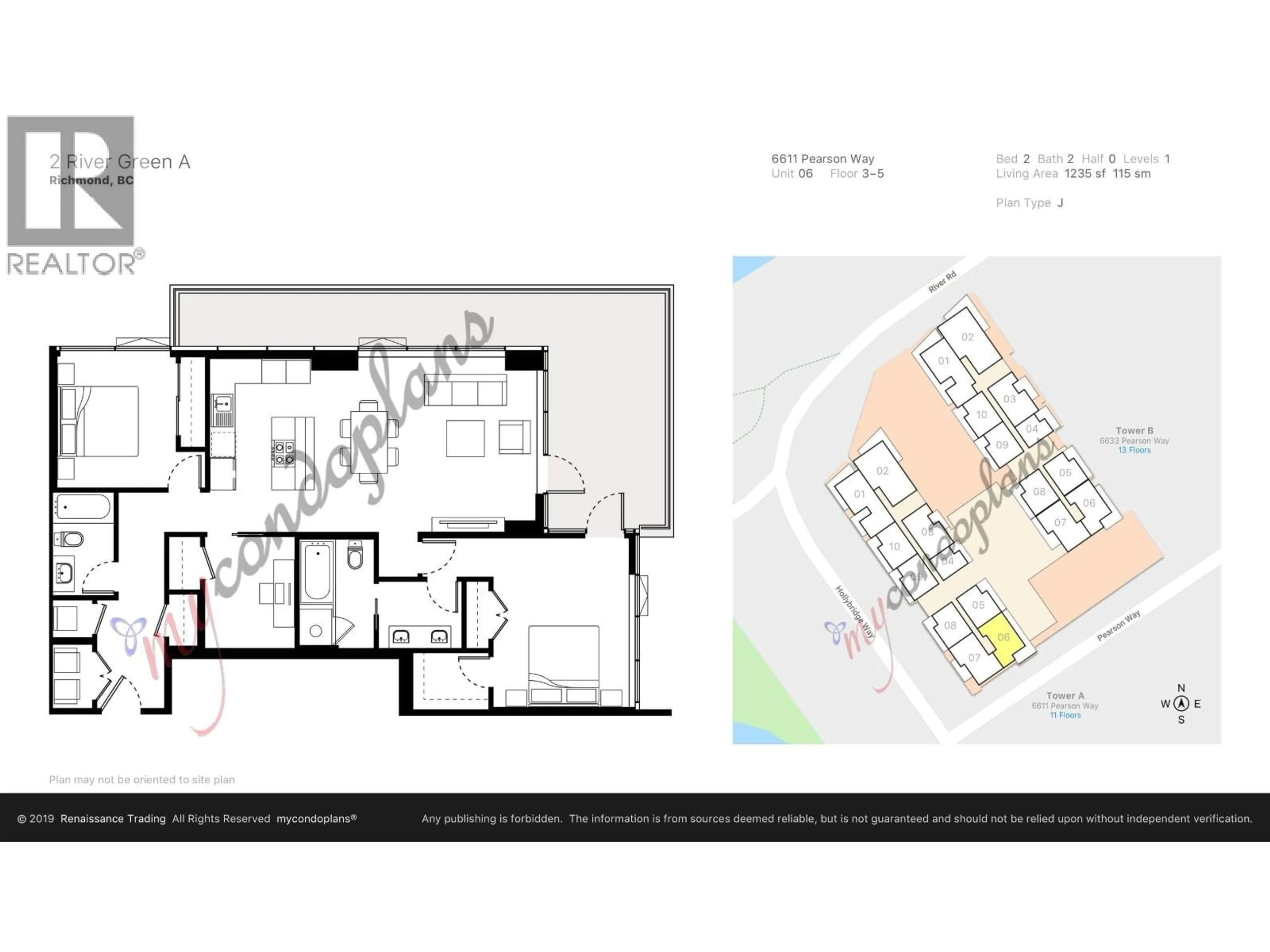 Floor plan for 506 - 6611 PEARSON WAY, Richmond British Columbia V7C0C3