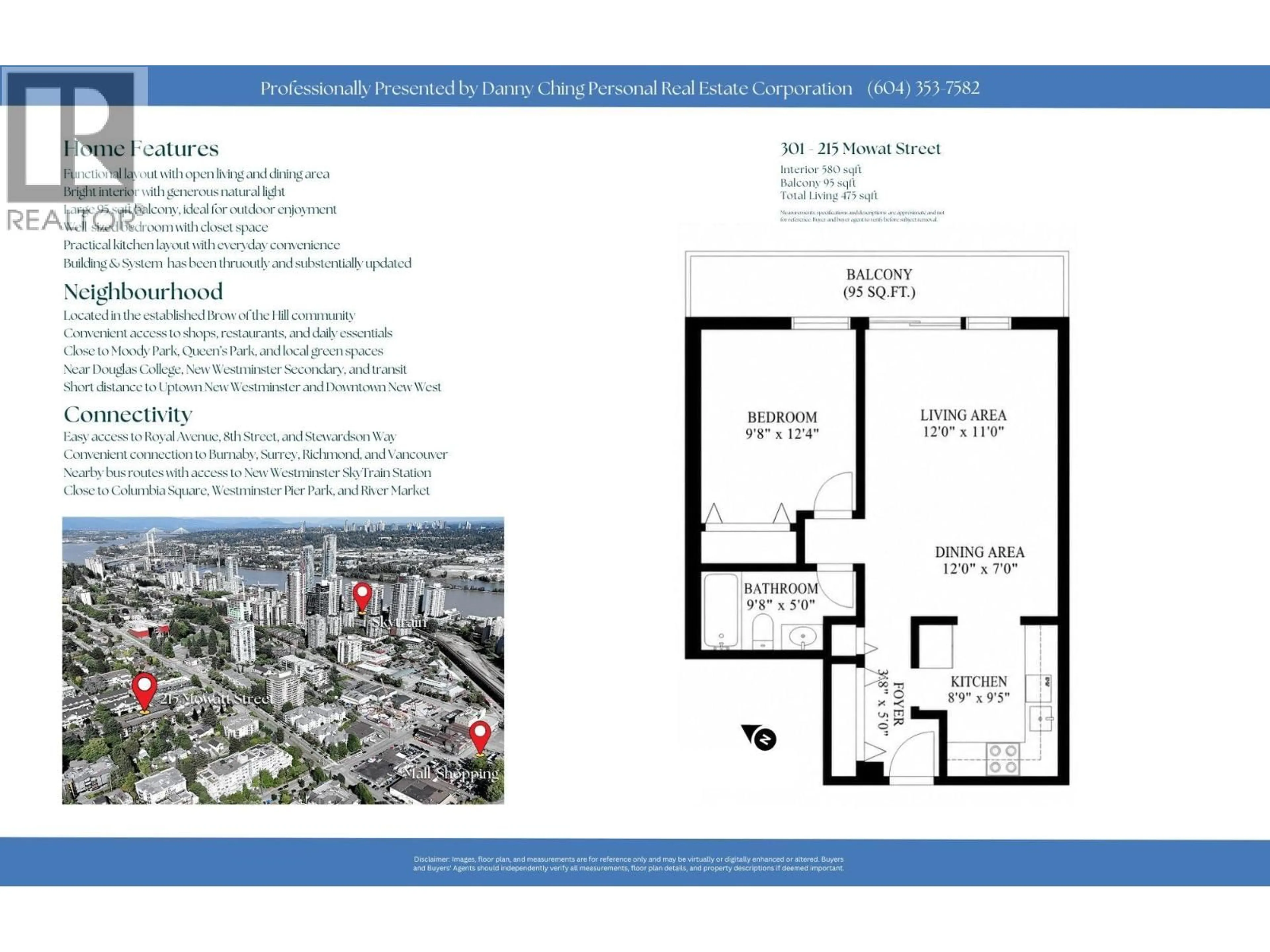 Floor plan for 301 - 215 MOWAT STREET, New Westminster British Columbia V3M4B1