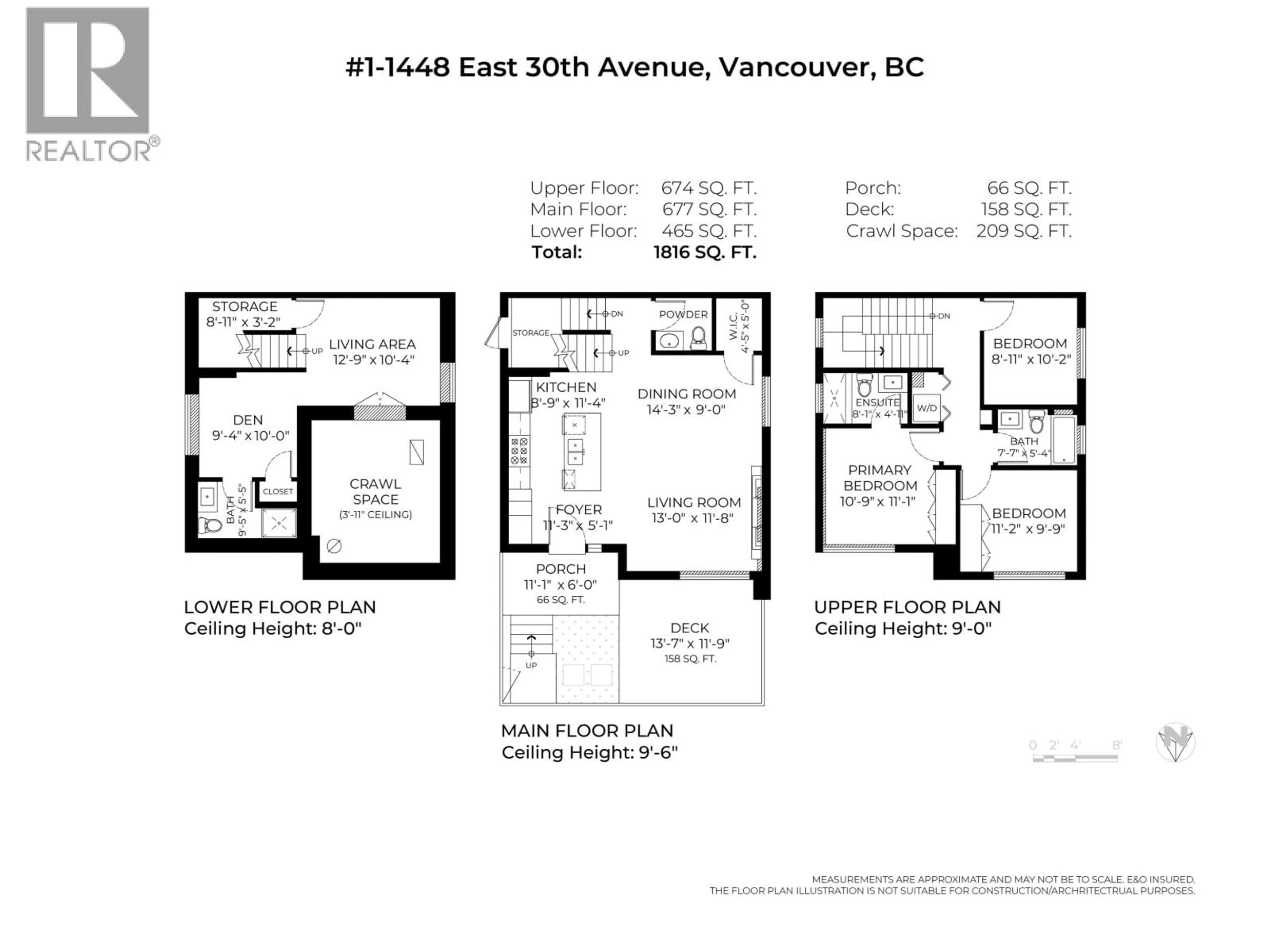 Floor plan for 1 - 1448 30TH AVENUE, Vancouver British Columbia V5N3A2