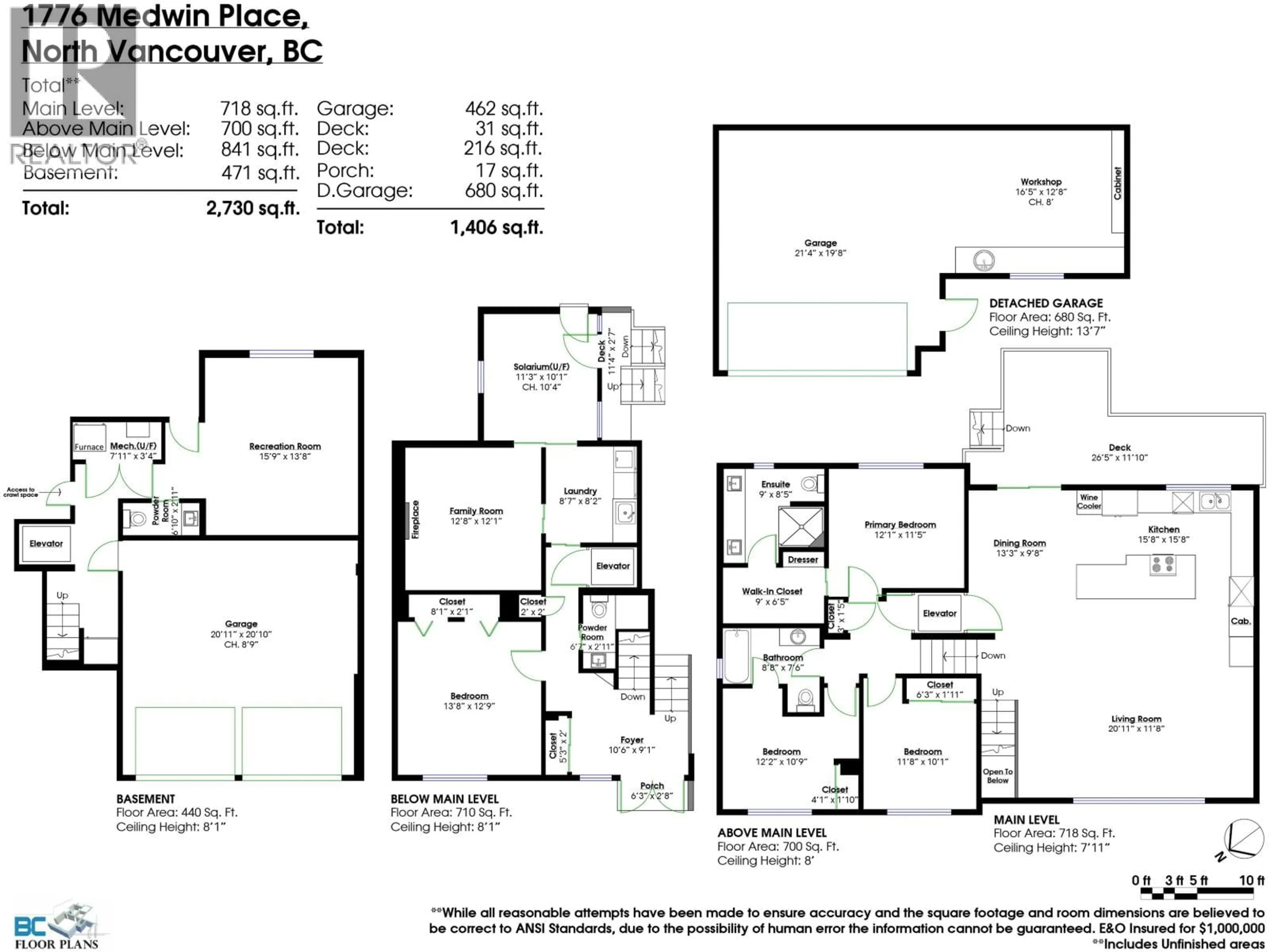 Floor plan for 1776 MEDWIN PLACE, North Vancouver British Columbia V7H2K4