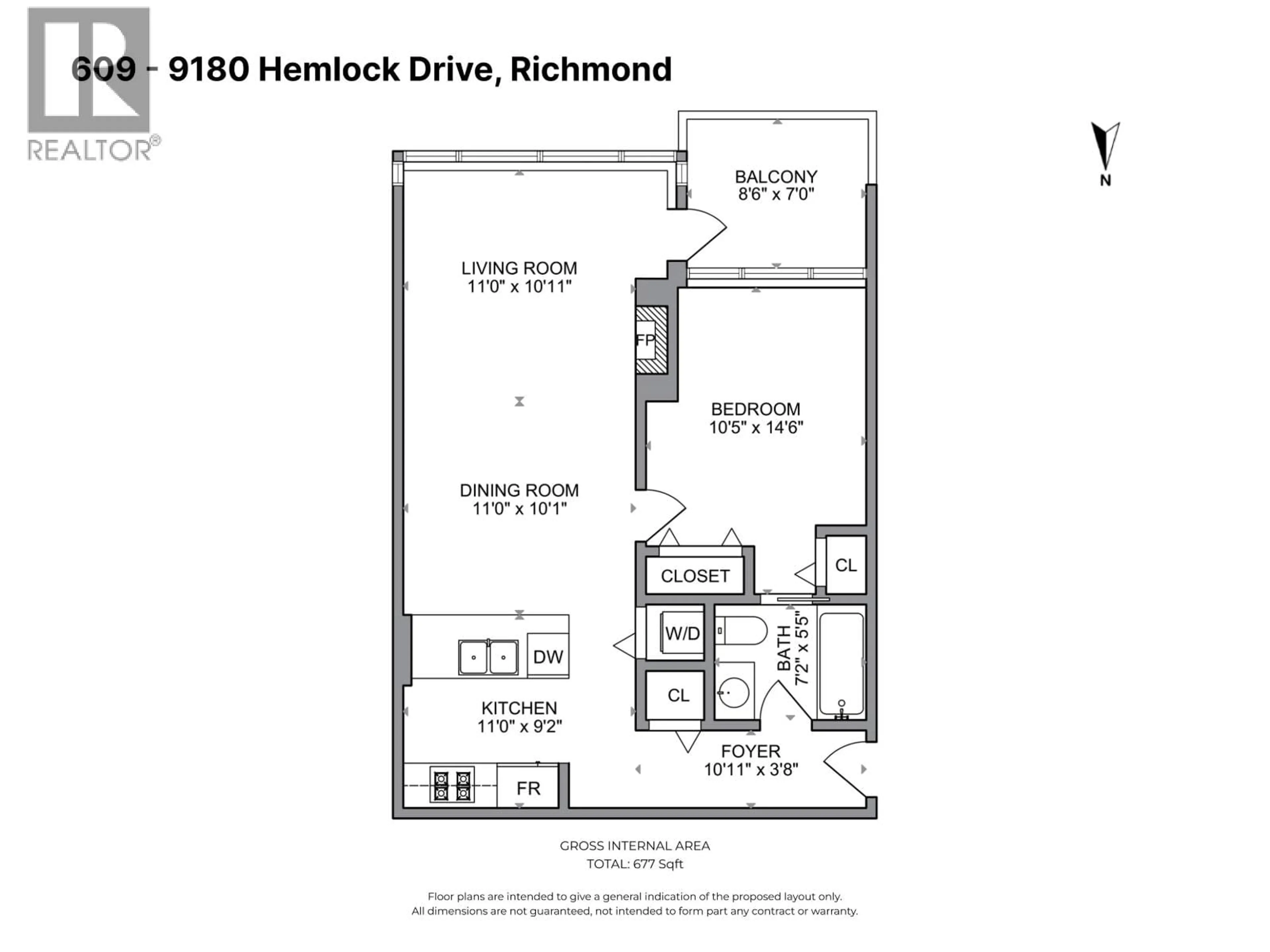 Floor plan for 609 - 9180 HEMLOCK DRIVE, Richmond British Columbia V6Y4J5