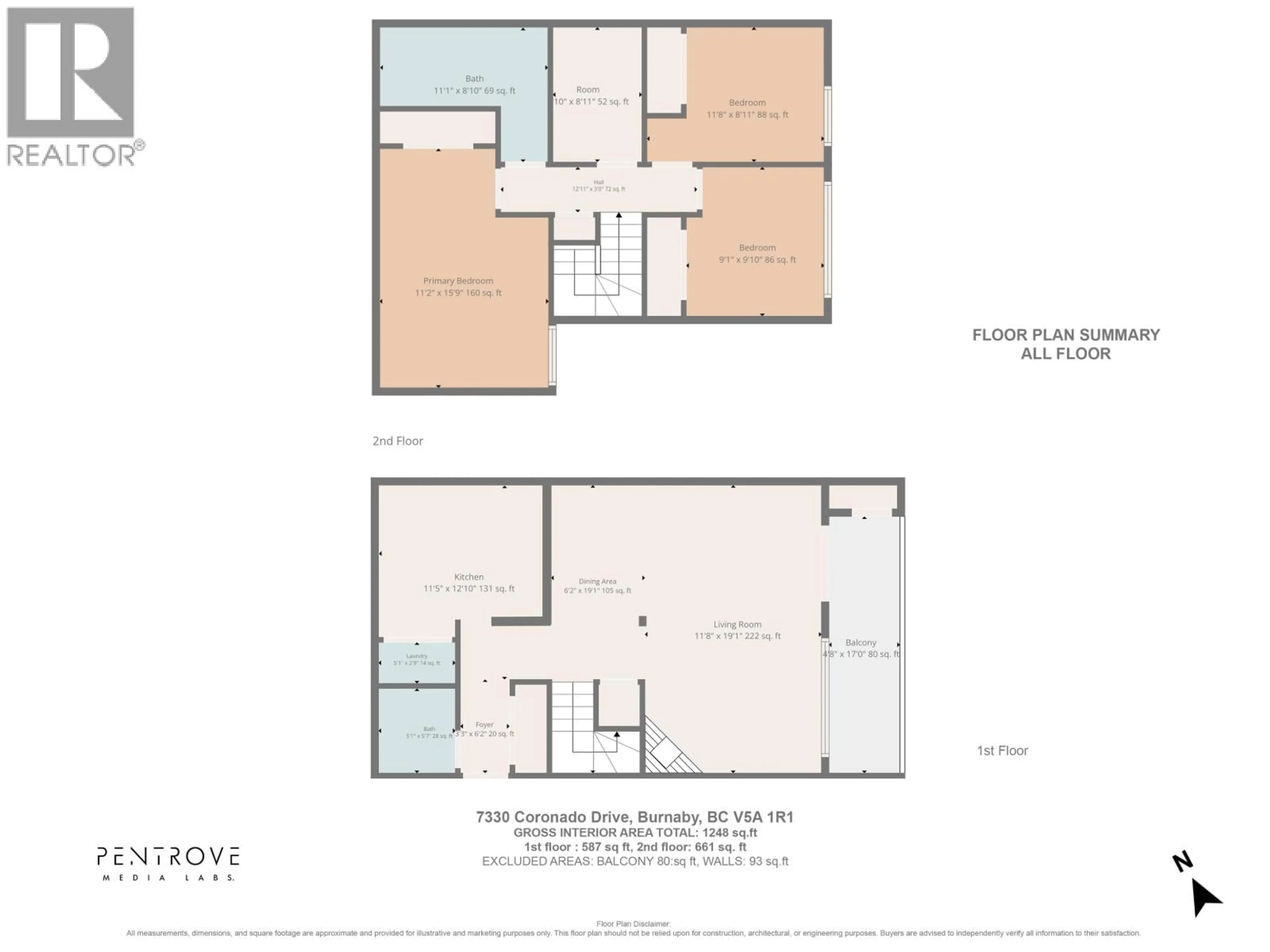 Floor plan for 7330 CORONADO DRIVE, Burnaby British Columbia V5A1R1